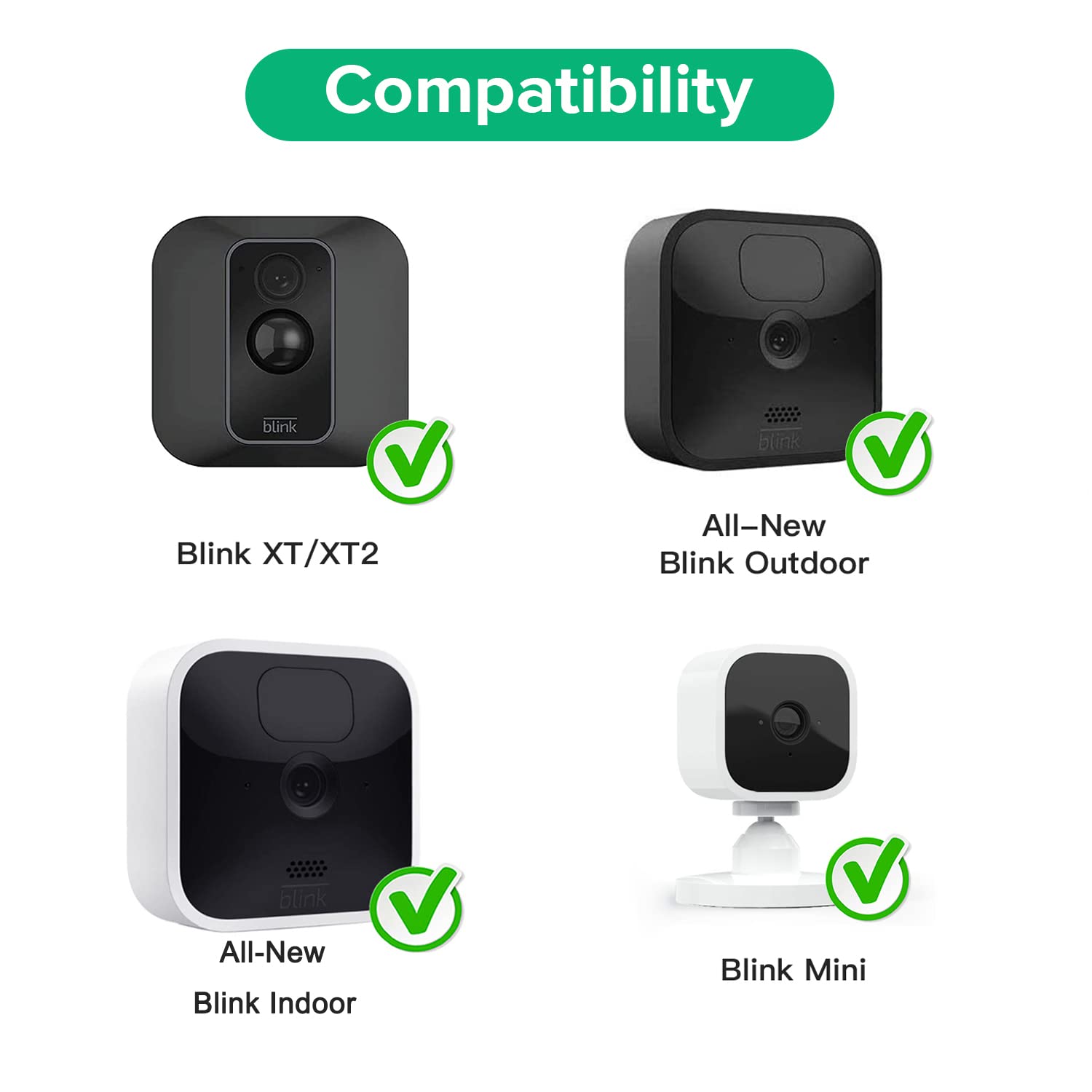 3Pack Adjustable Security Wall Mount Bracket For Blink Outdoor 4 (4Th Gen) / (3Rd Gen), Blink Xt / Xt2, Blink Mini, Perfect View Angle For Your Blink Surveillance Camera   Black