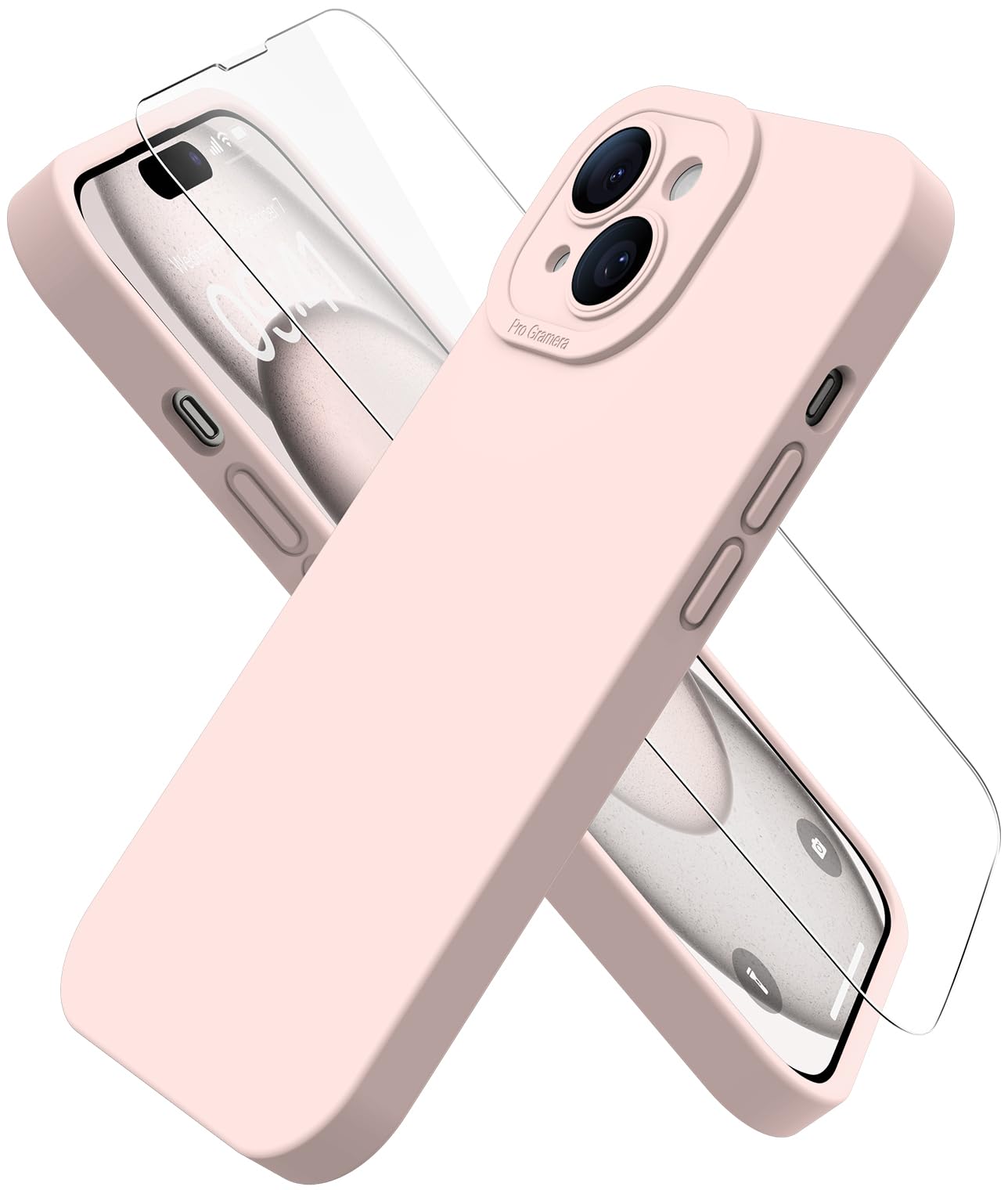 Magnetic For Iphone 15 Case With Screen Protector   Wireless Charging Compatible   Upgraded Camera Protection   Silicone Shockpr