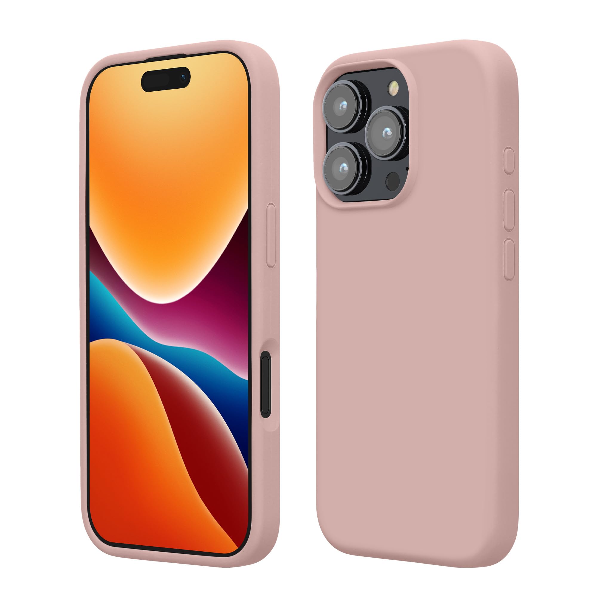 kwmobile Case Compatible with Apple iPhone 16 Pro Case - TPU Silicone Phone Cover with Soft Finish - Dusty Pink