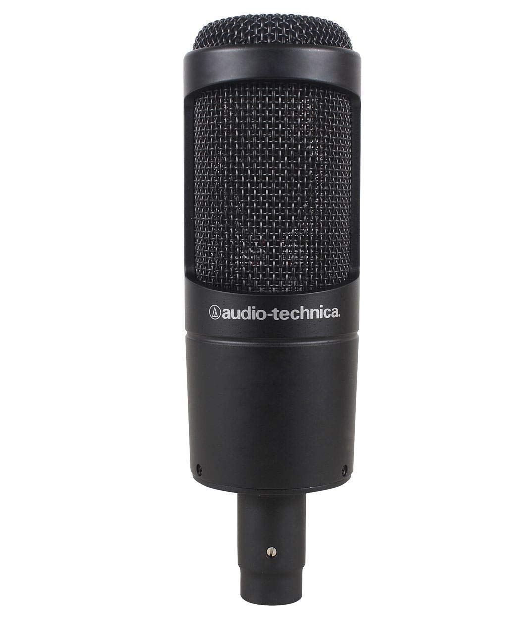 Audio-Technica At2035 Side Address Cardioid Condenser Studio Microphone With Case Bundle With Rockville Pro-M50 Studio Headphone