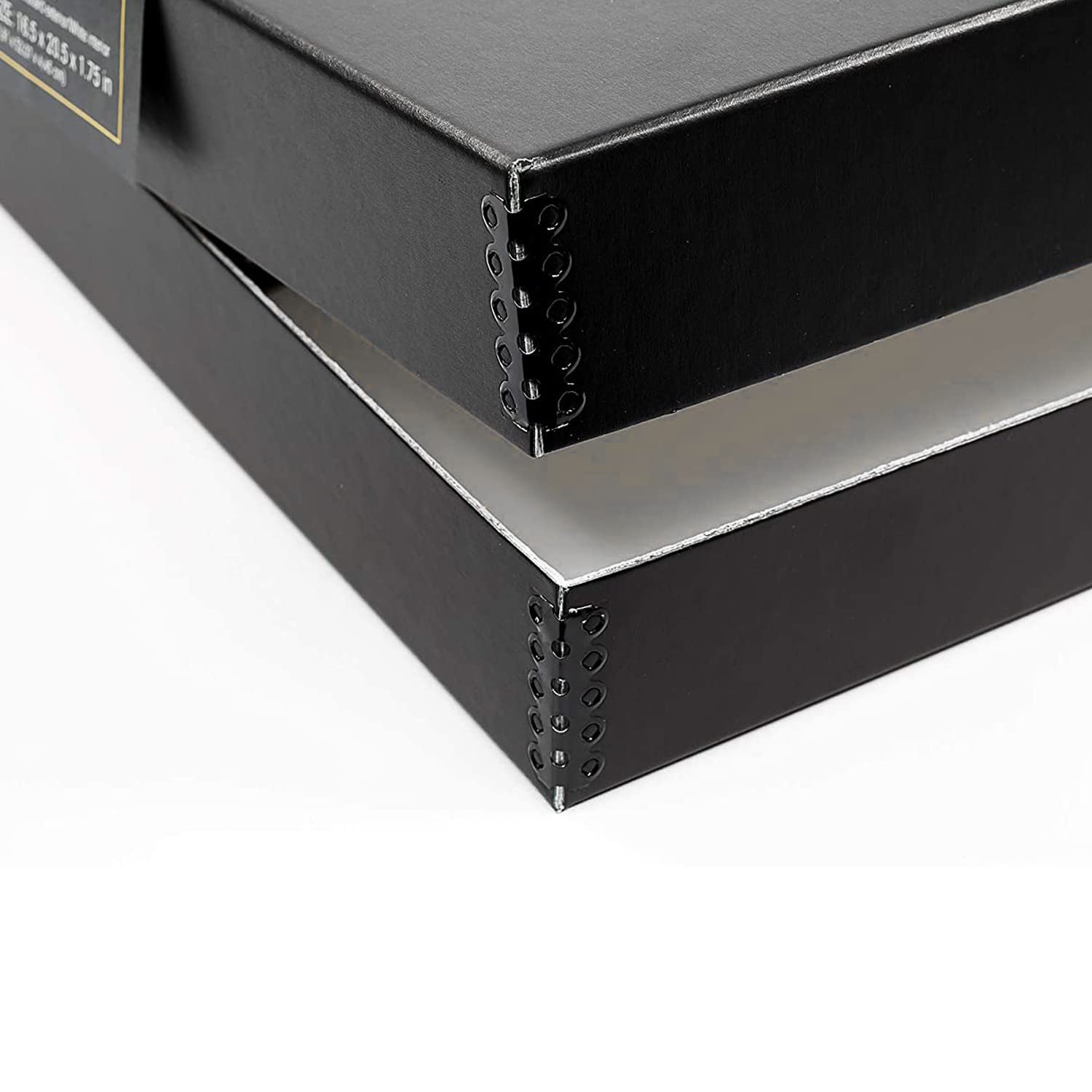 Lineco 16X20 Black Clamshell Archival Folio Storage Box, 1.75' Deep. Acid Free With Metal Edge. Preserves Picture Longevity, Organize Photos Or Documents, Crafts, Diy