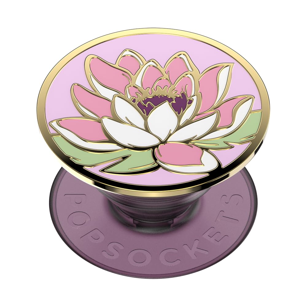 Popsockets Phone Grip With Expanding Kickstand   Enamel Water Lily