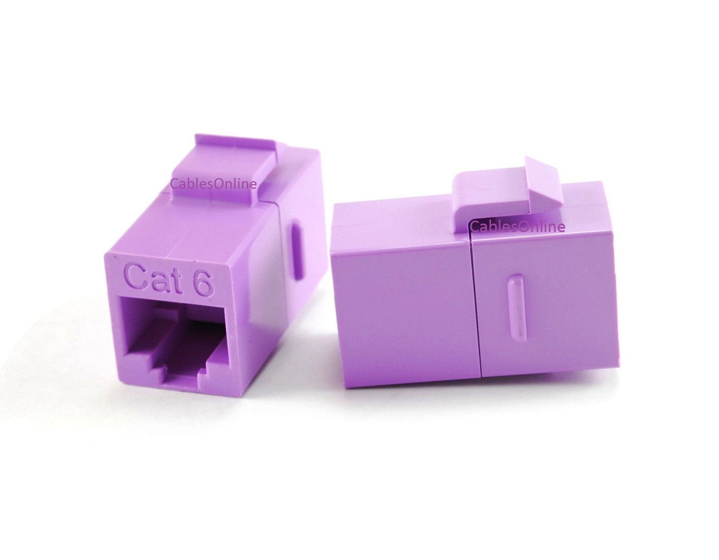 Cablesonline, 10 Pack Cat6 Female/Female Rj45 Ethernet Purple Keystone Jack Coupler, Wp C02Pr 10