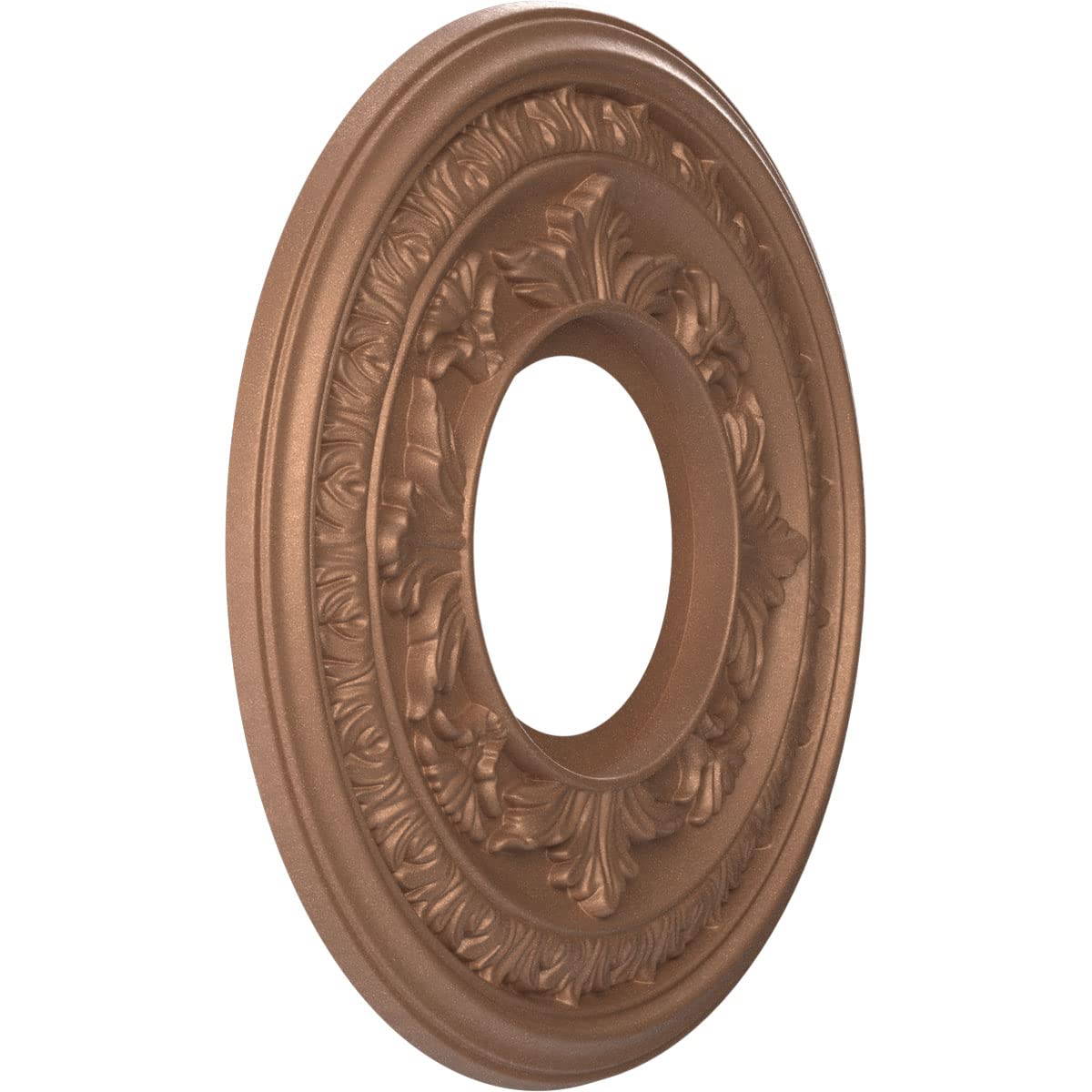 Ekena Millwork 10''Od X 3 1/2''Id X 3/4''P Baltimore Thermoformed Pvc Ceiling Medallion (Fits Canopies Up To 4 1/4''), Aged Copp