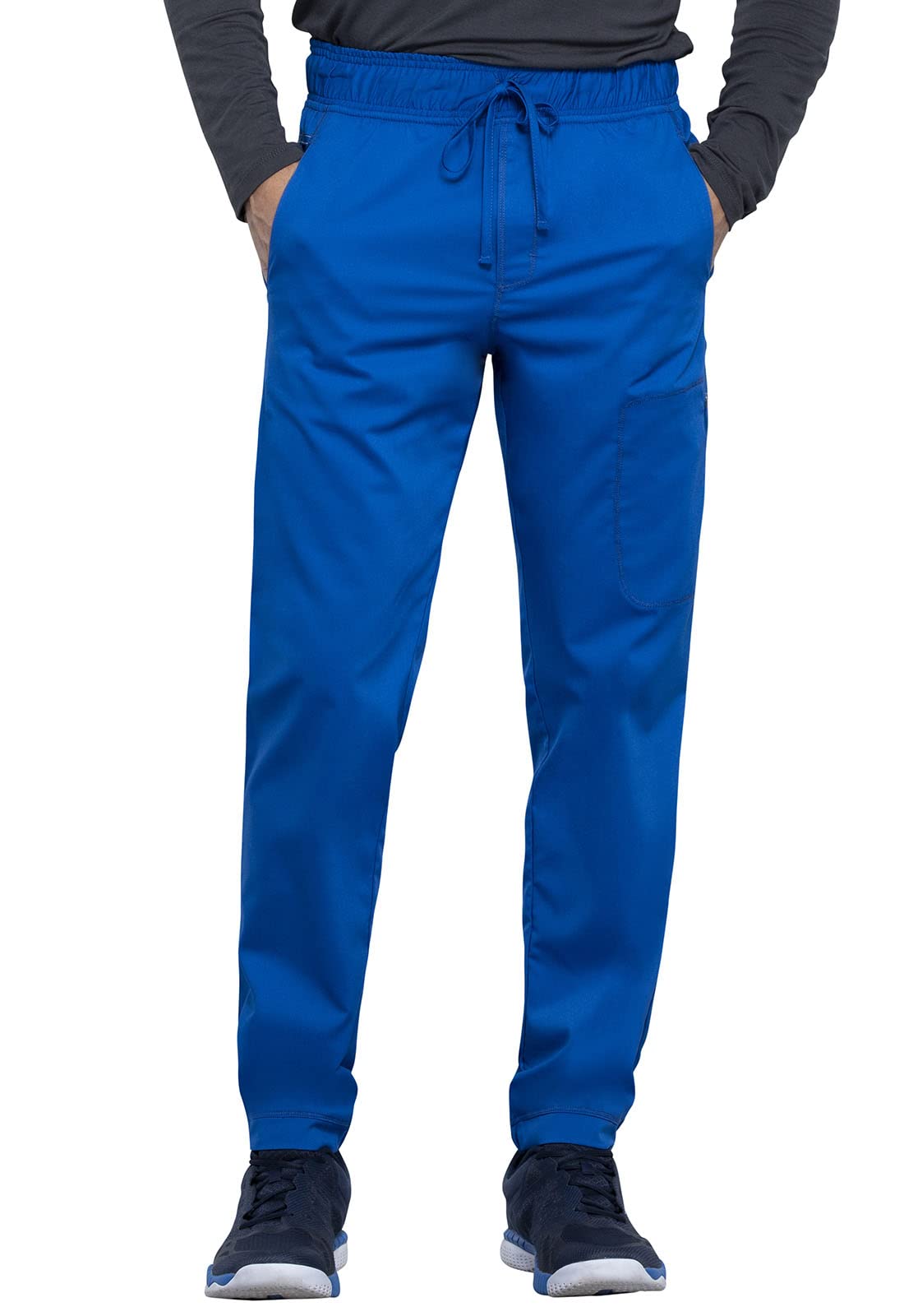 Cherokee Men Scrubs Pant Workwear Revolution Natural Rise Jogger Plus Size Ww012, 3Xl, Royal