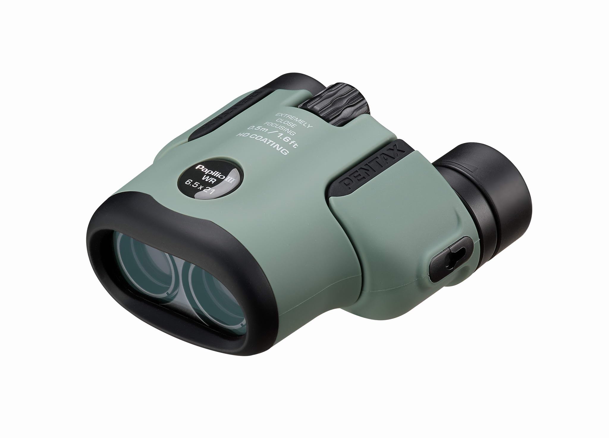 PENTAX Papilio III 6.5x21 WR Olive, 50cm Close-up to Infinity Focus, Weather-Resistant Body, new HD Coating, Suitable for observ