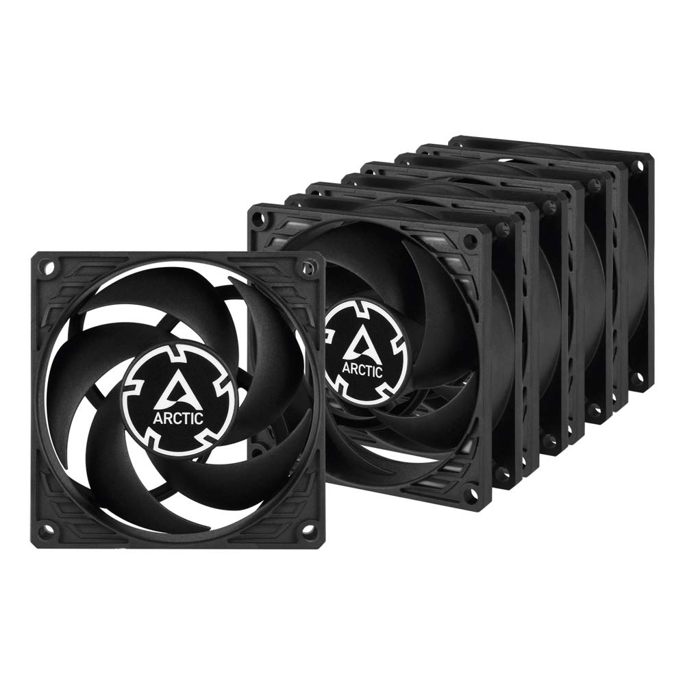 Arctic P8 Pwm Pst (5 Pack)   80 Mm Case Fan, Pwm Sharing Technology (Pst), Pressure Optimised, Quiet Motor, Computer, Fan Speed: