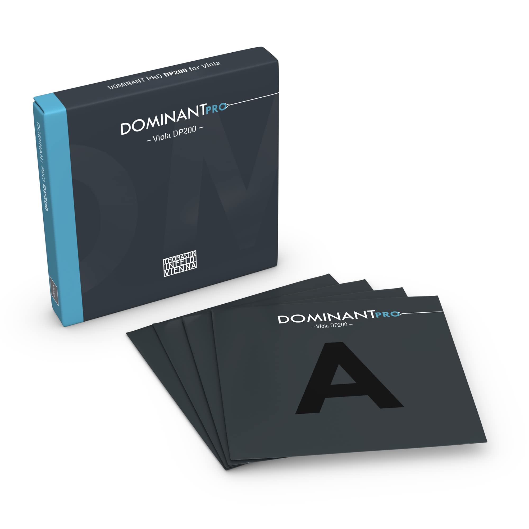 Thomastik Infeld Dominant Pro Viola String Set Dp200 4/4 Carbon Steel Core A   D, G, C Synthetic | High Bow Pressure | Dark Warm