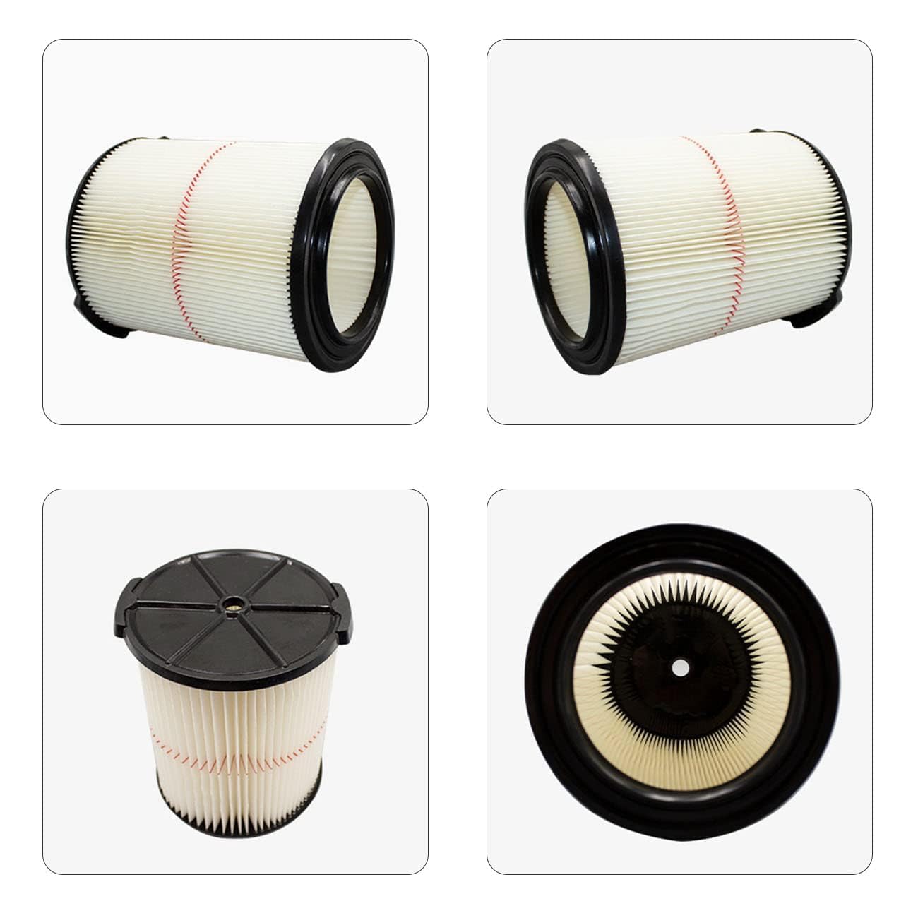 Replacement Vacuum Filter For Craftsman Cmxzvbe38754 2Pcs Red Stripe General Purpose Vac Filter For Craftsman 5 To 20 Gallon Sho