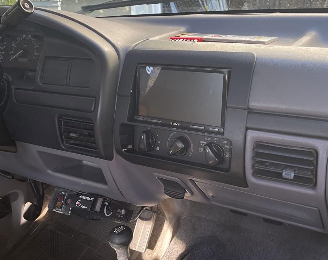 Carxtc Double Din Install Car Stereo Dash Kit For A Aftermarket Radio Fits 1992-1996 Ford Full Size Bronco And F-Series Pickup T