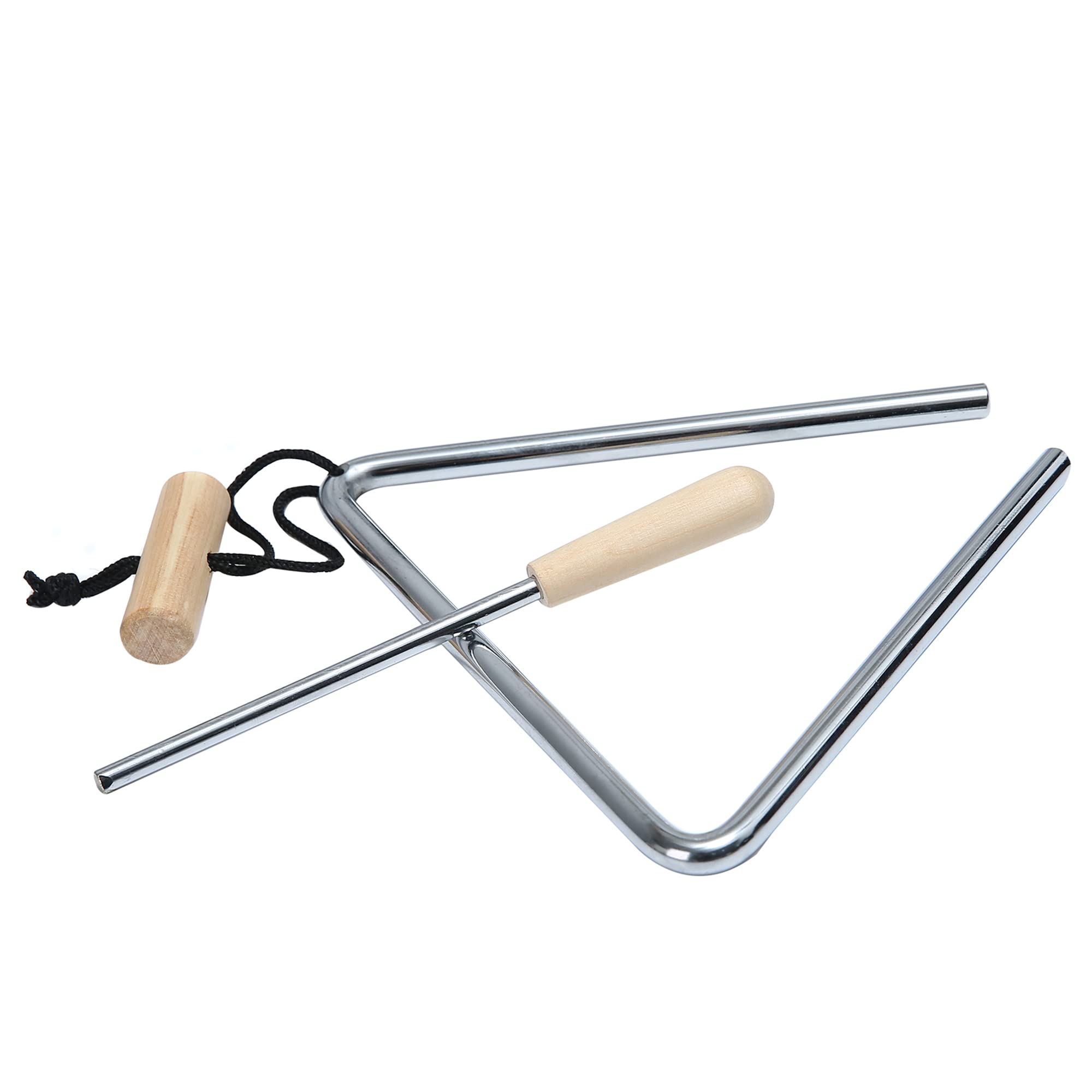 6 Inch Musical Triangle Instrument, Steel Triangle Percussion Bell With Striker