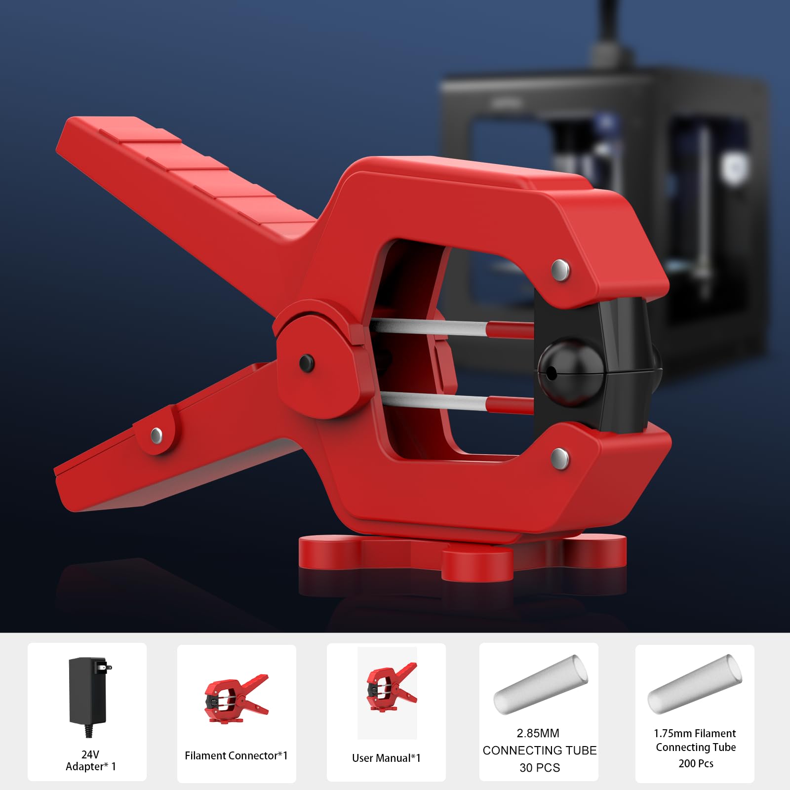 Vit Sport Filament Connector - 1.75Mm & 2.85Mm Ultimate Splicer For 3D Printer, Up To 240? Filament Fuser & Joiner, Compatible W