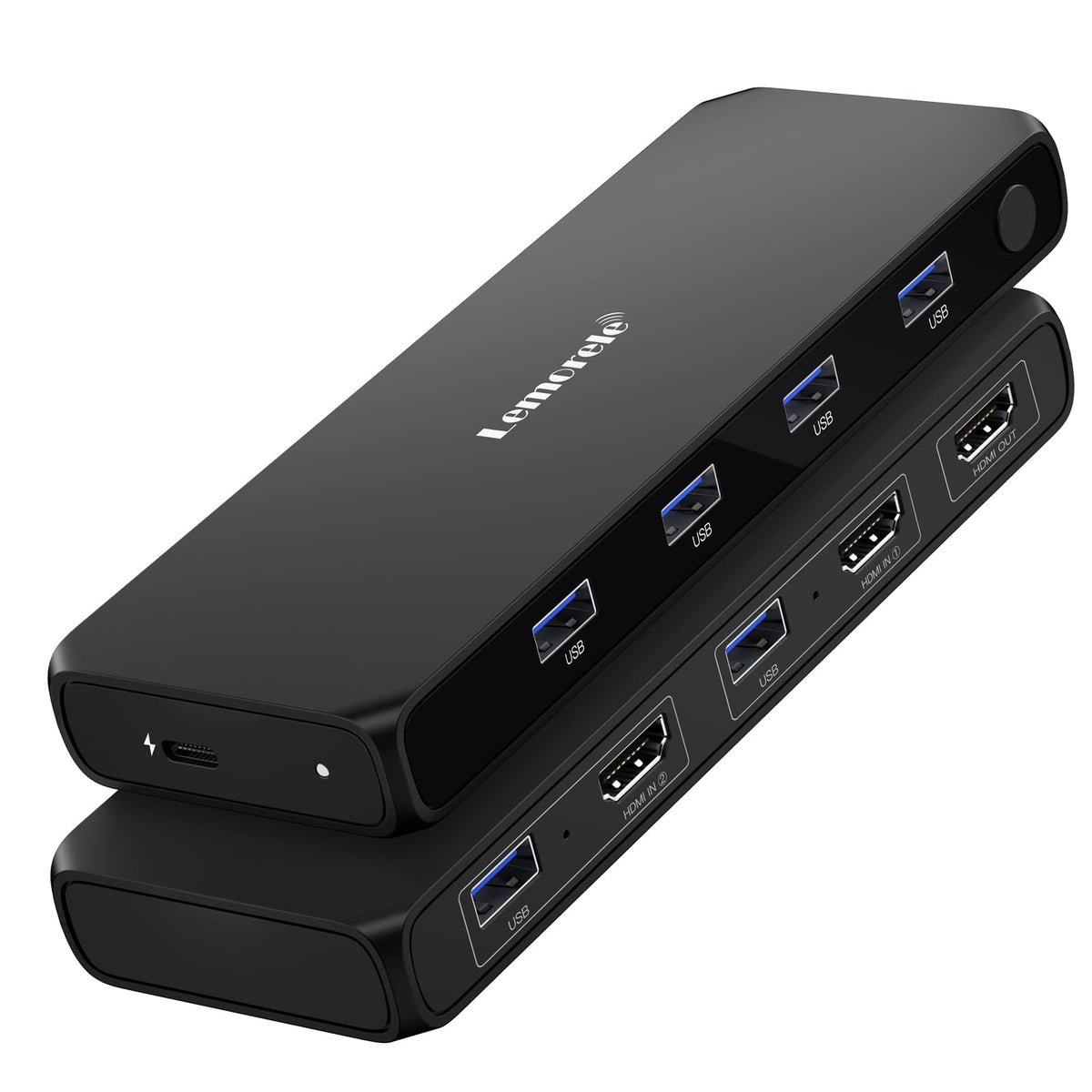Hdmi Kvm Switch, Lemorele 4K@30Hz Kvm Switch 2 Pc 1 Monitor, 4 Usb 3.0 Hdmi Switches For 2 Computer Parts Keyboard, Mouse And Hd