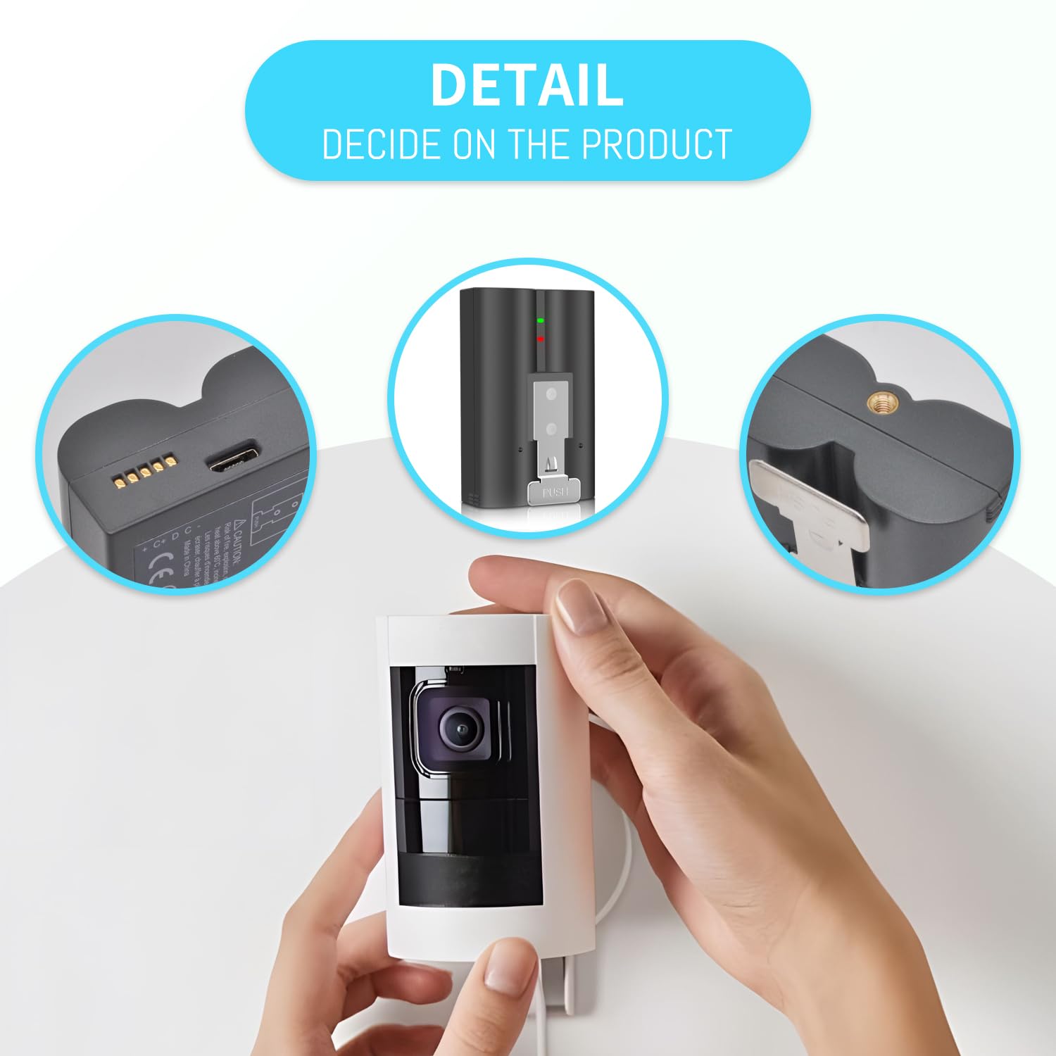 2 Pack Rechargeable V4 Battery 3.65V For Ring Doorbell Camera 1/2/3/4 /Usb Charging Station,Stick Up Cam Battery (2Nd & 3Rd Gen)