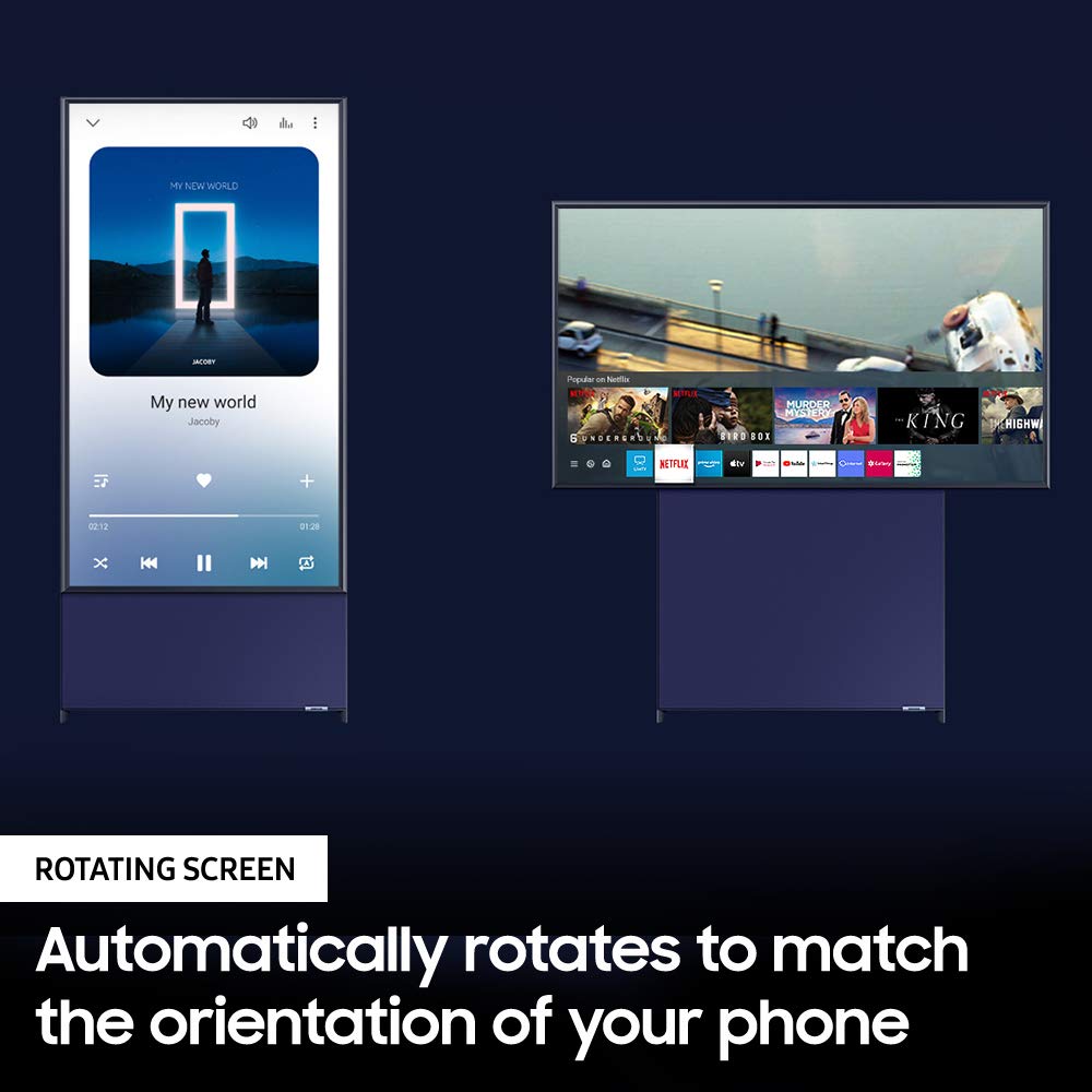 Samsung 43-Inch Class The Sero Ls05B Series - Qled 4K, Rotating Screen, Matte Display, Premium Speakers Smart Tv W/ Alexa Built-