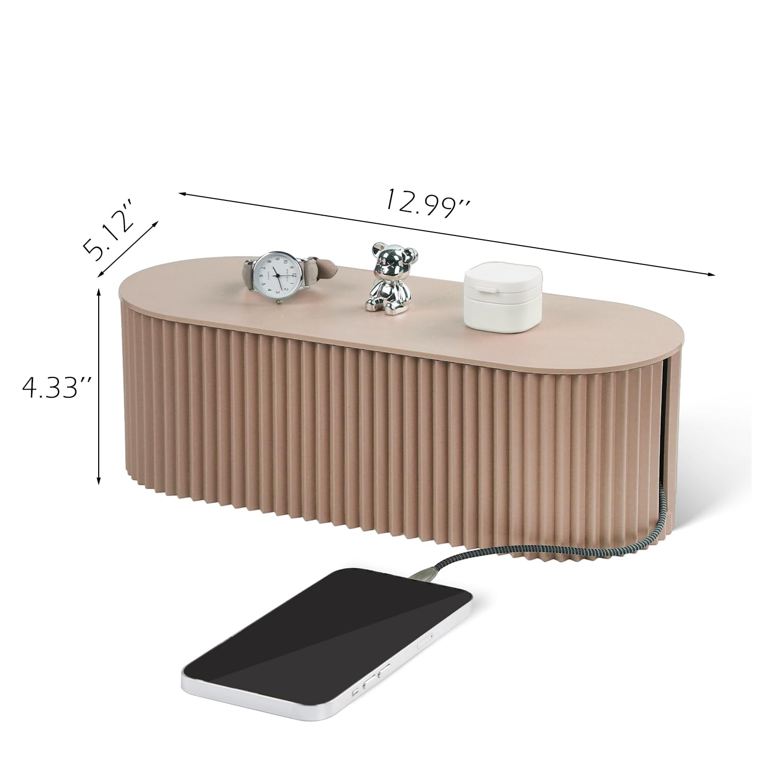 Ramfiyn Cable Management Box Large Cable Organizer Box For Power Strips, Surge Protectors, Chargers, Adapters, Tv Computer Wires
