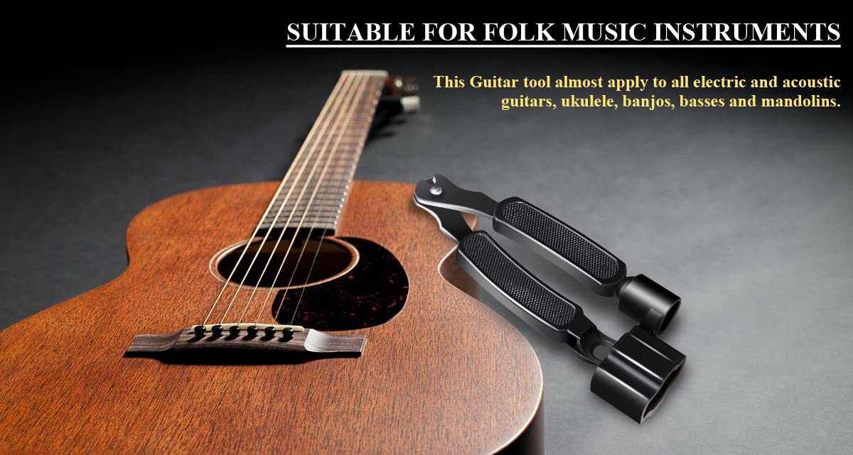 Guitar String Winder Cutter Pin Puller   3 In 1 Multifunctional Guitar Maintenance Tool/String Peg Winder + String Cutter + Pin