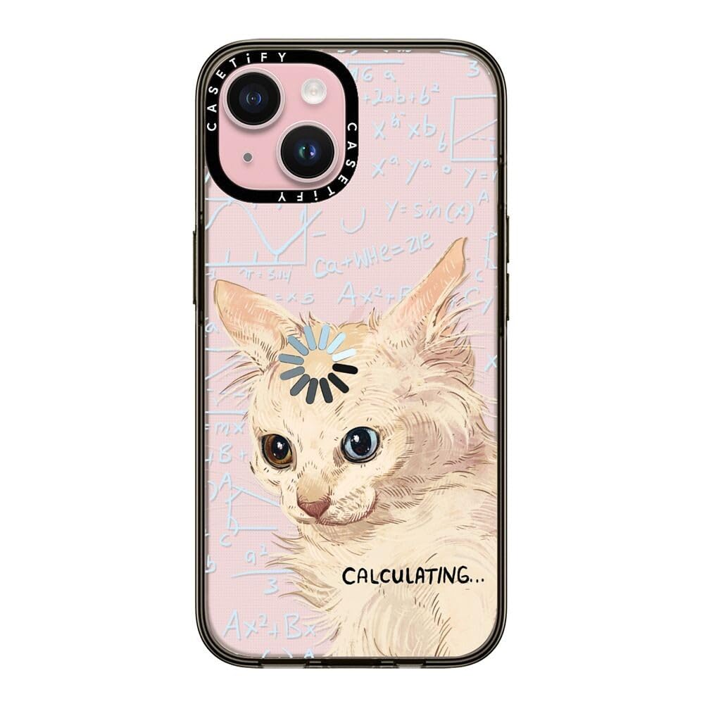 Casetify Compact Case For Iphone 15 [2X Military Grade Drop Tested / 4Ft Drop Protection]   Calculating...   Clear Black