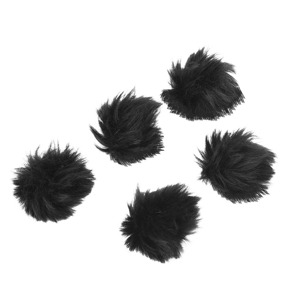 Eboot 5 Pack Furry Outdoor Microphone Windscreen Muff For Most Lavalier Microphones