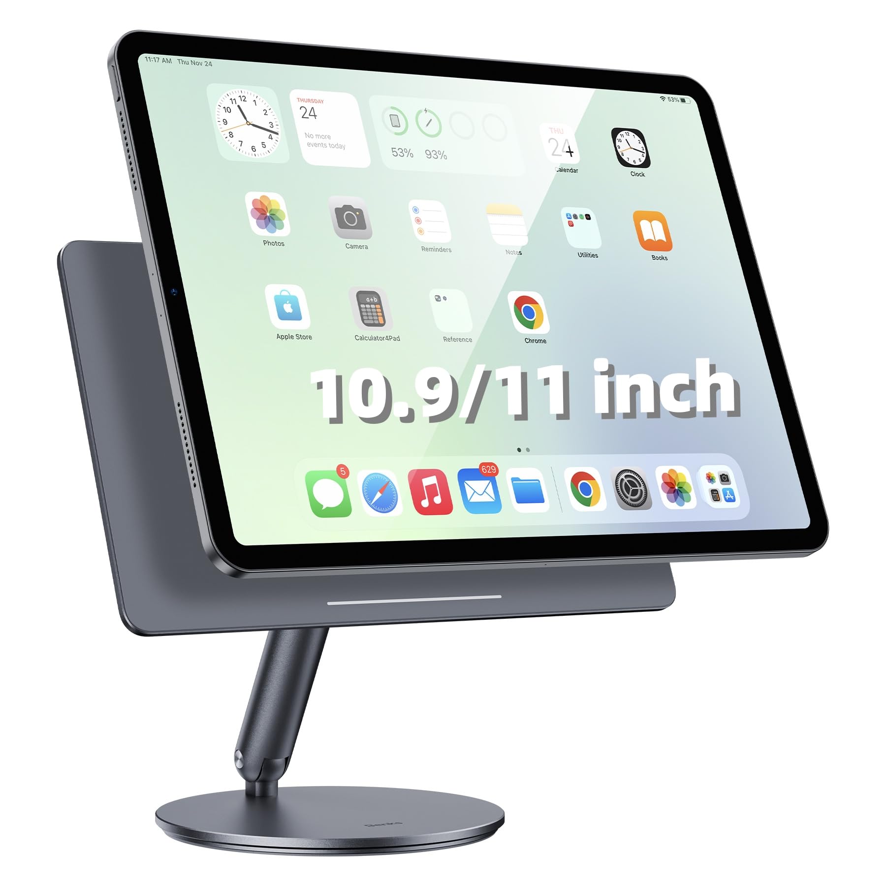 Benks Magnetic Ipad Stand, Infinity Pro 360 Rotating Ipad Mount, Foldable Portable Tablet Holder, Adjustable Rotating Table Stan