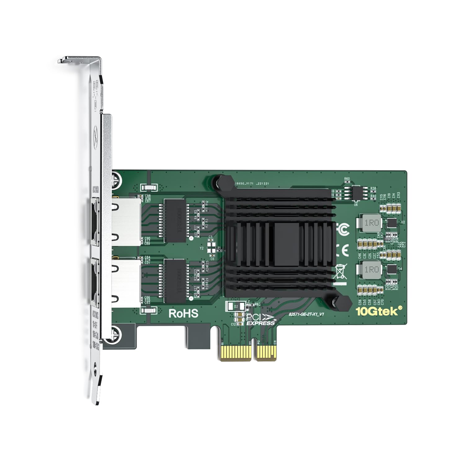 Dual Port Pcie Nic   1.25G Gigabit Ethernet Server Adapter Network Card, With Intel 82571 Controller, Dual Rj45 Ports, Support W