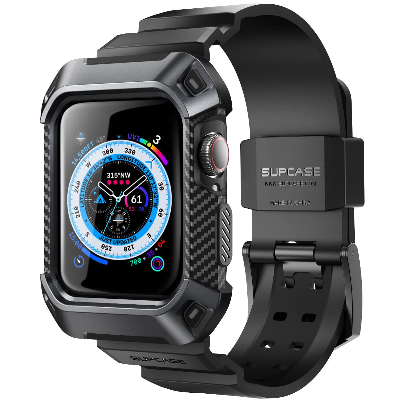 SUPCASE for Apple Watch 9/8/7/6/SE/5/4 45/44mm Case with Band (Unicorn Beetle Pro), [AntiScratch] [Bumper Protector] Rugged Men