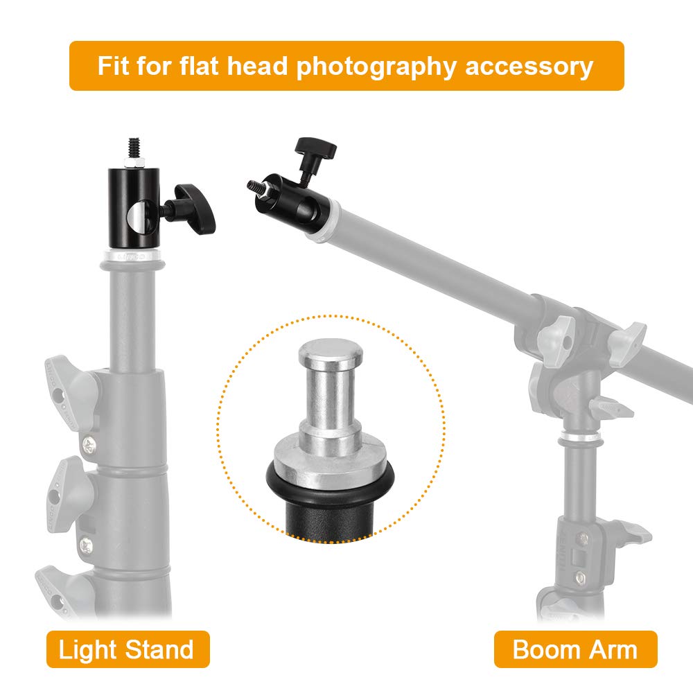 2Pcs Rapid Adapter Convert With 1/4' Screw, Utebit 1/4 Thread Photography Light Stand Adapter, Multi Functional Metal Camera Bracket Mount Adaptor, Photo Studio, Photography Accessory