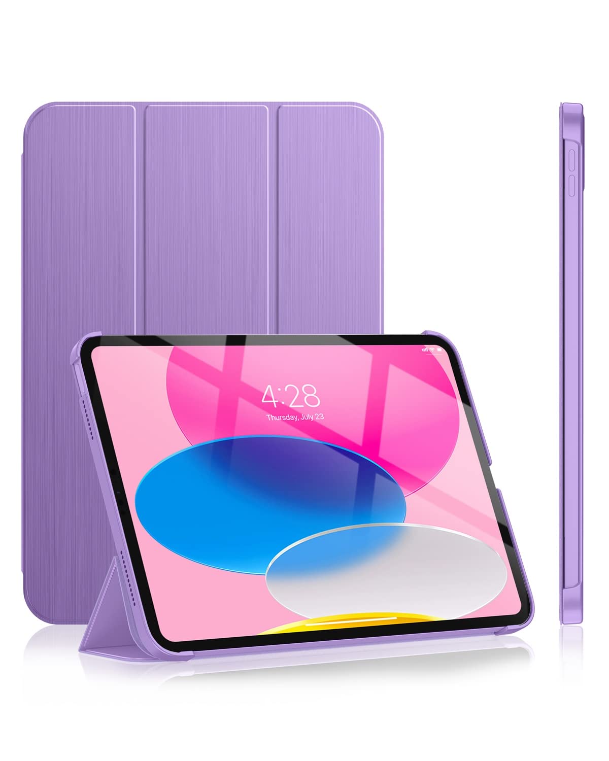 Soke Case For Ipad 11Th Generation (A16) 11 Inch 2025 & 10Th Gen 10.9 Inch 2022   [ Auto Wake/Sleep + Slim Trifold Stand], Protective Hard Pc Back Cover For Apple Ipad 11/10   Lilac