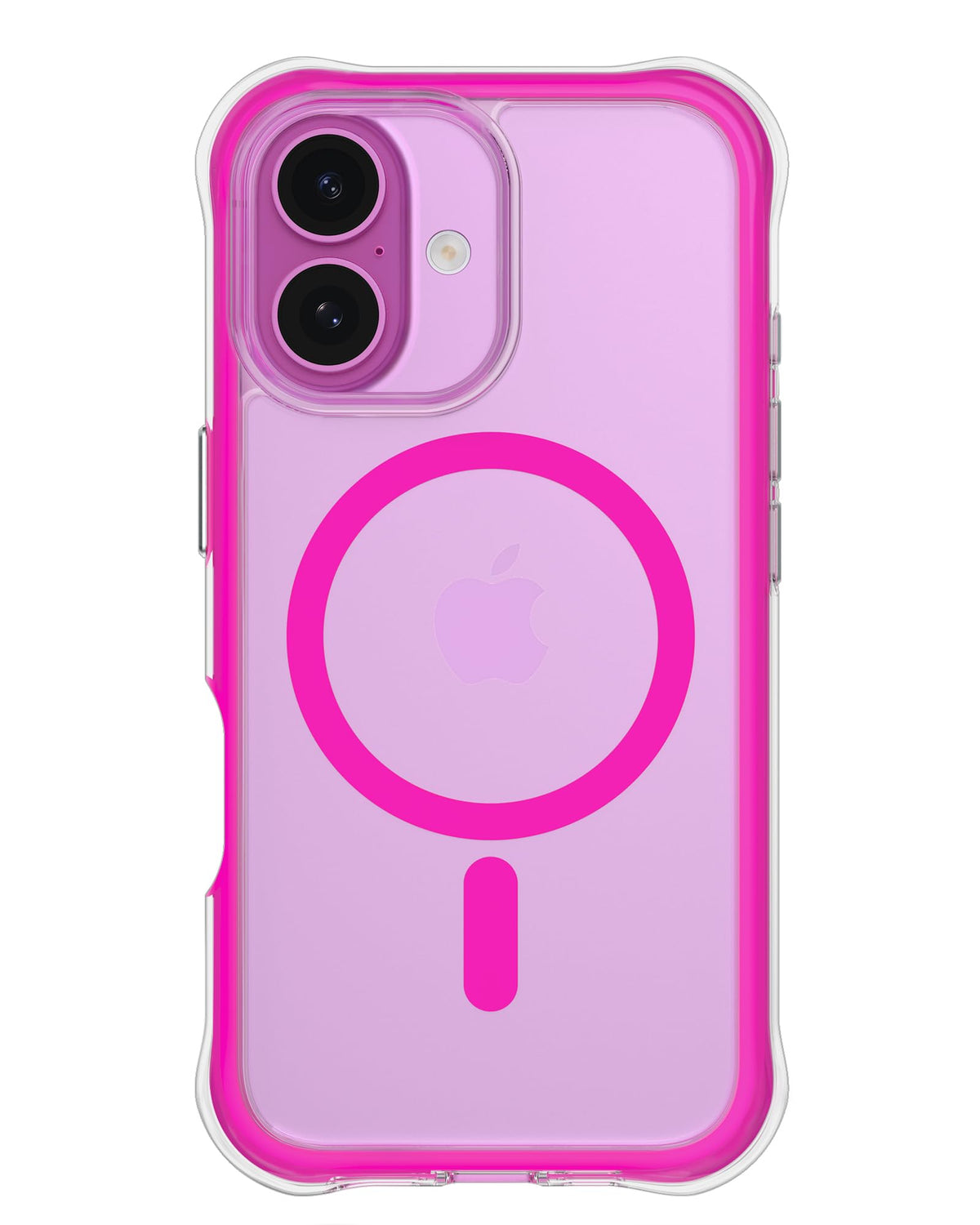 Ornarto Air Case For Iphone 16 Clear, Compatible With Magsafe, Military-Grade Drop Protection Cover With Built-In Air-Hot Pink