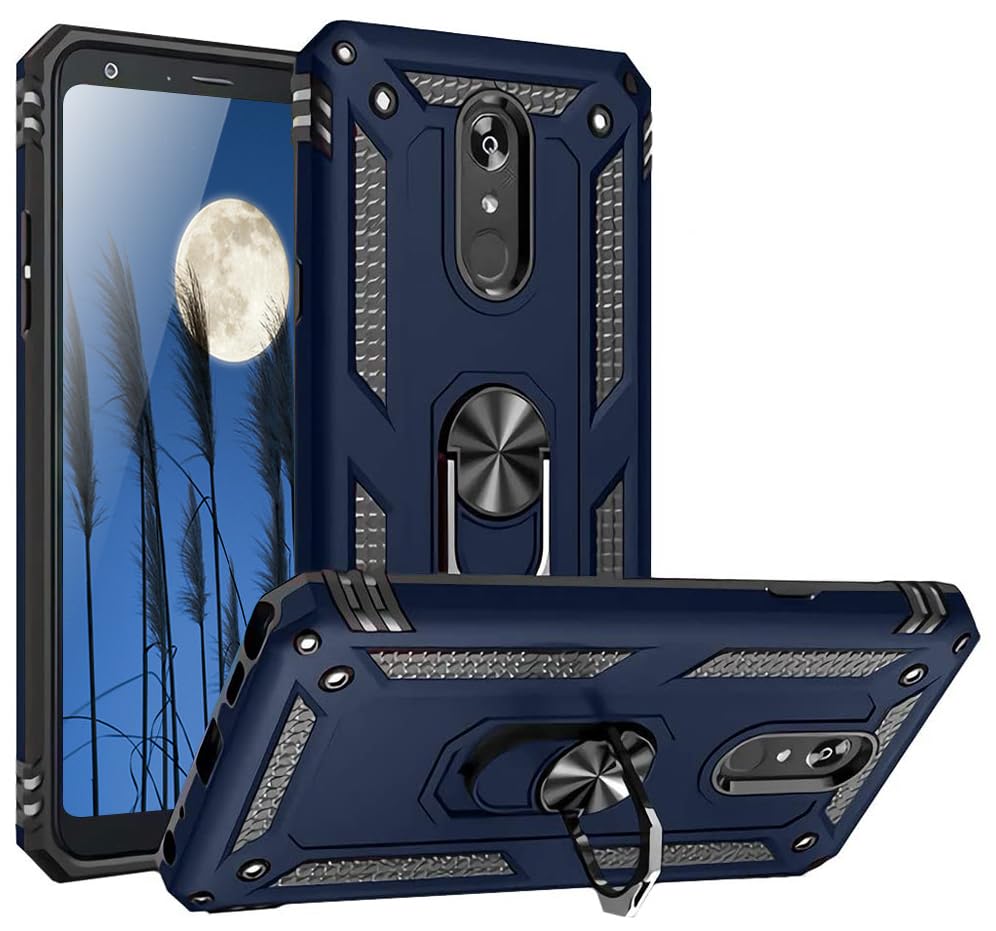 Tjs Phone Case Compatible With Lg Stylo 5/Stylo 5 Plus/Stylo 5V/Stylo 5X, Defender Metal Ring Magnetic Support Kickstand Heavy D