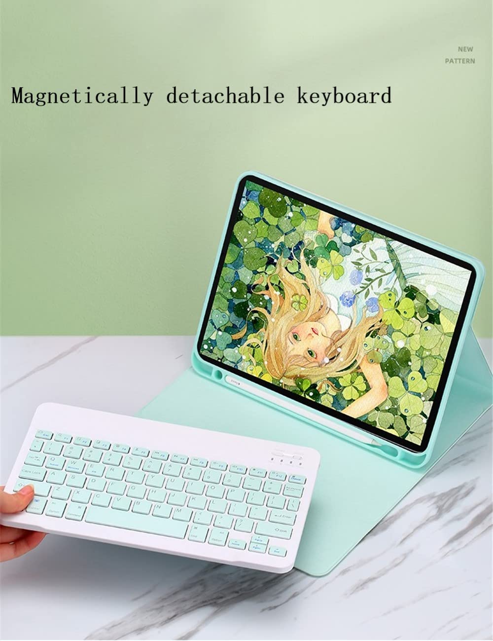 With Mouse Keyboard Case For Galaxy Tab A8 2022 10.5 Inch, Sm X200/X205/X207 Magnetic Detachable Bluetooth Keyboard Color Key,Da