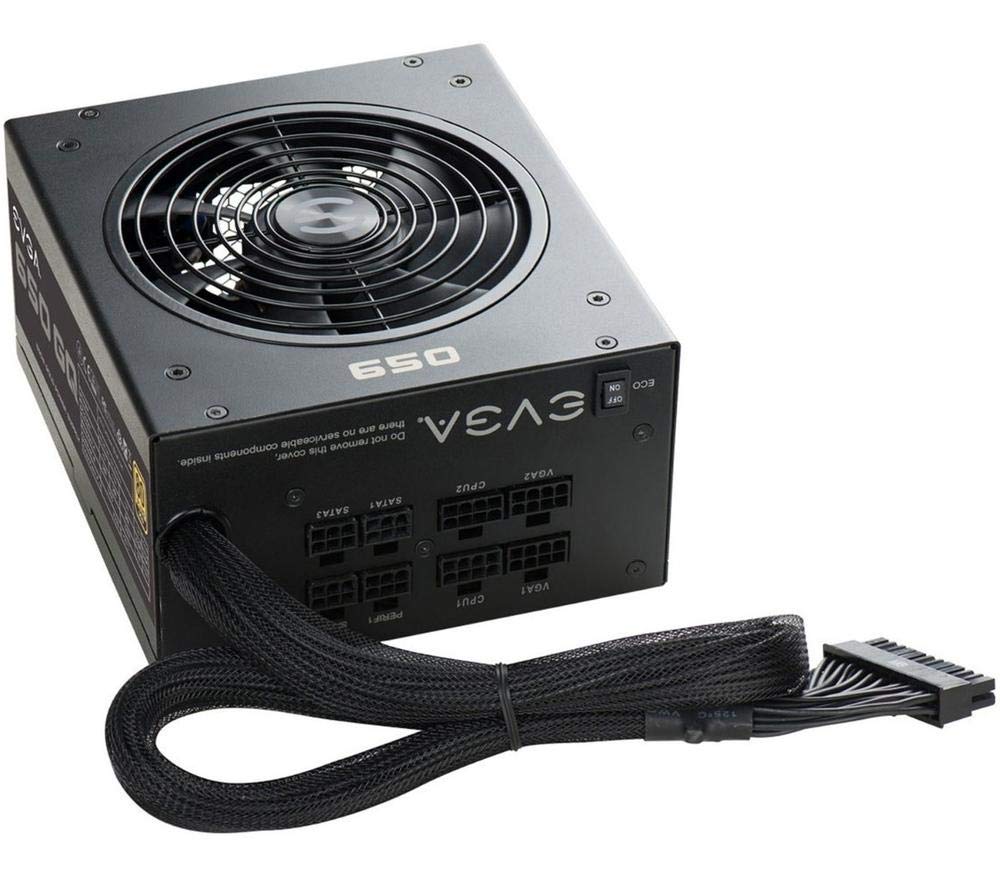 Evga 210-Gq-0650-V1 650 Gq, 80+ Gold 650W, Semi Modular, Evga Eco Mode, 5 Year Warranty, Power Supply, Black