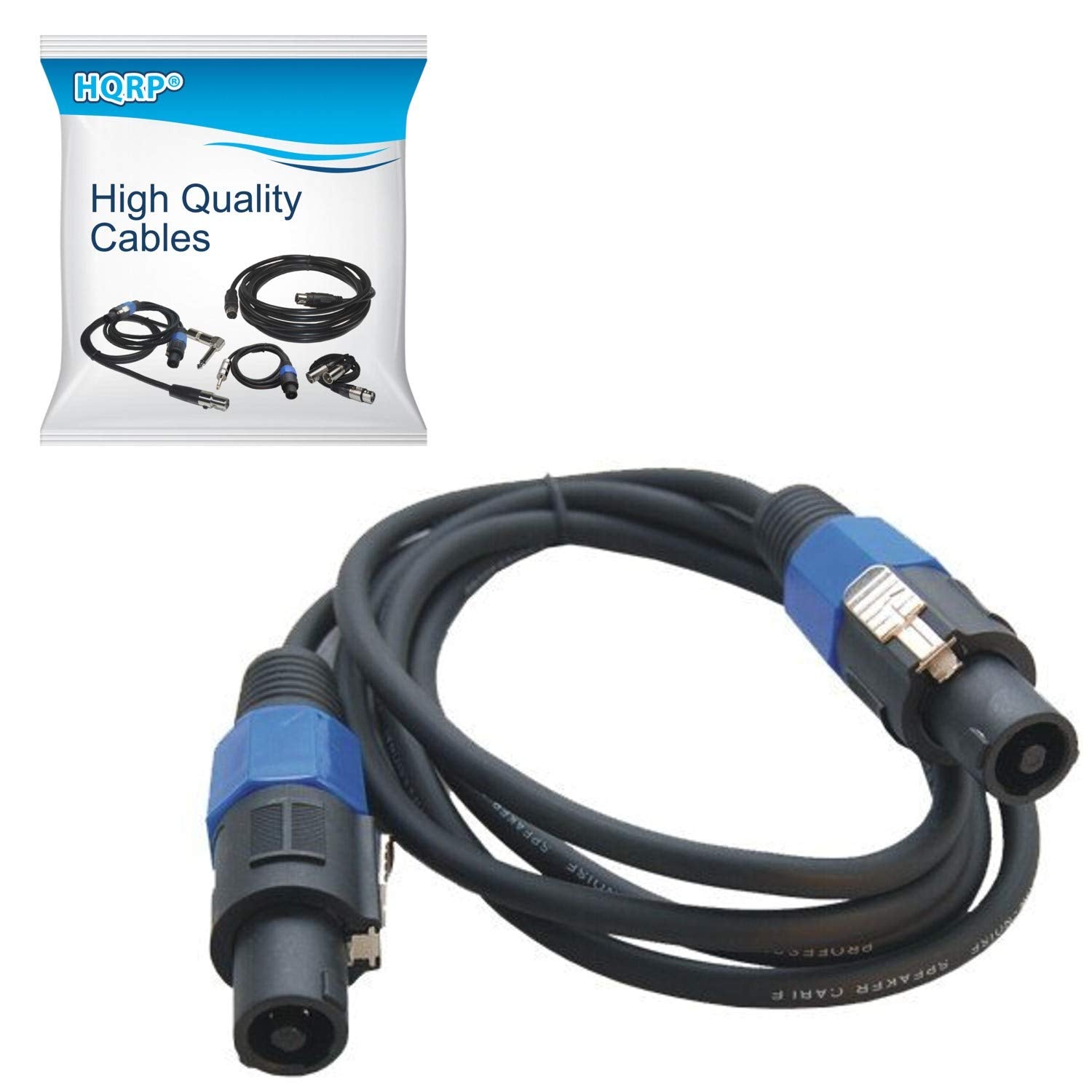 HQRP 6ft Speakon to Speakon (M/M) Cable Compatible with Ampeg SVT-CL/SVTVR Classic Series Bass Amplifier Head ; Warwick USM-WCA1