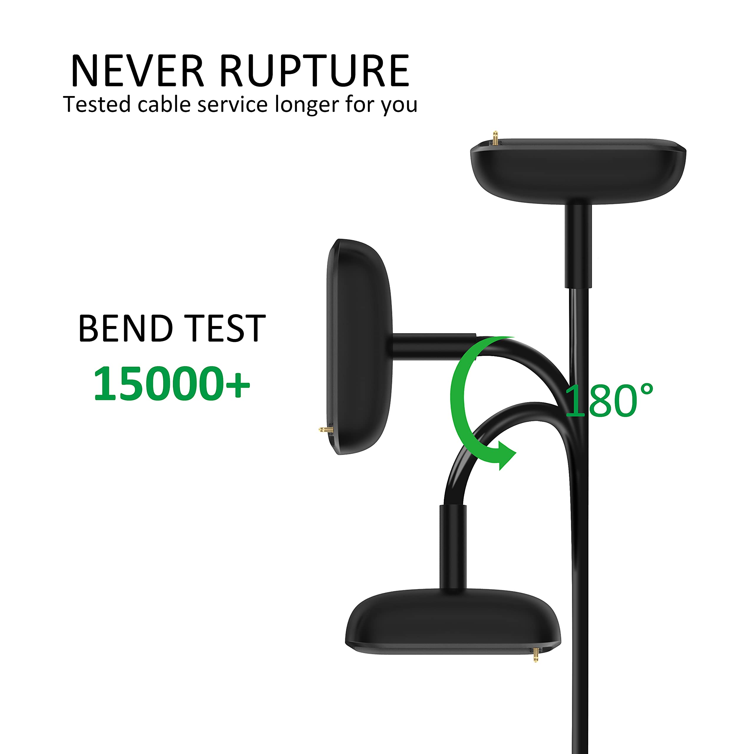 Bicmice Charger Cable For Fitbit Charge 5 Luxe Fitness Tracker Replacement Smartwatch Usb Charging Cable Cord 3.3Ft