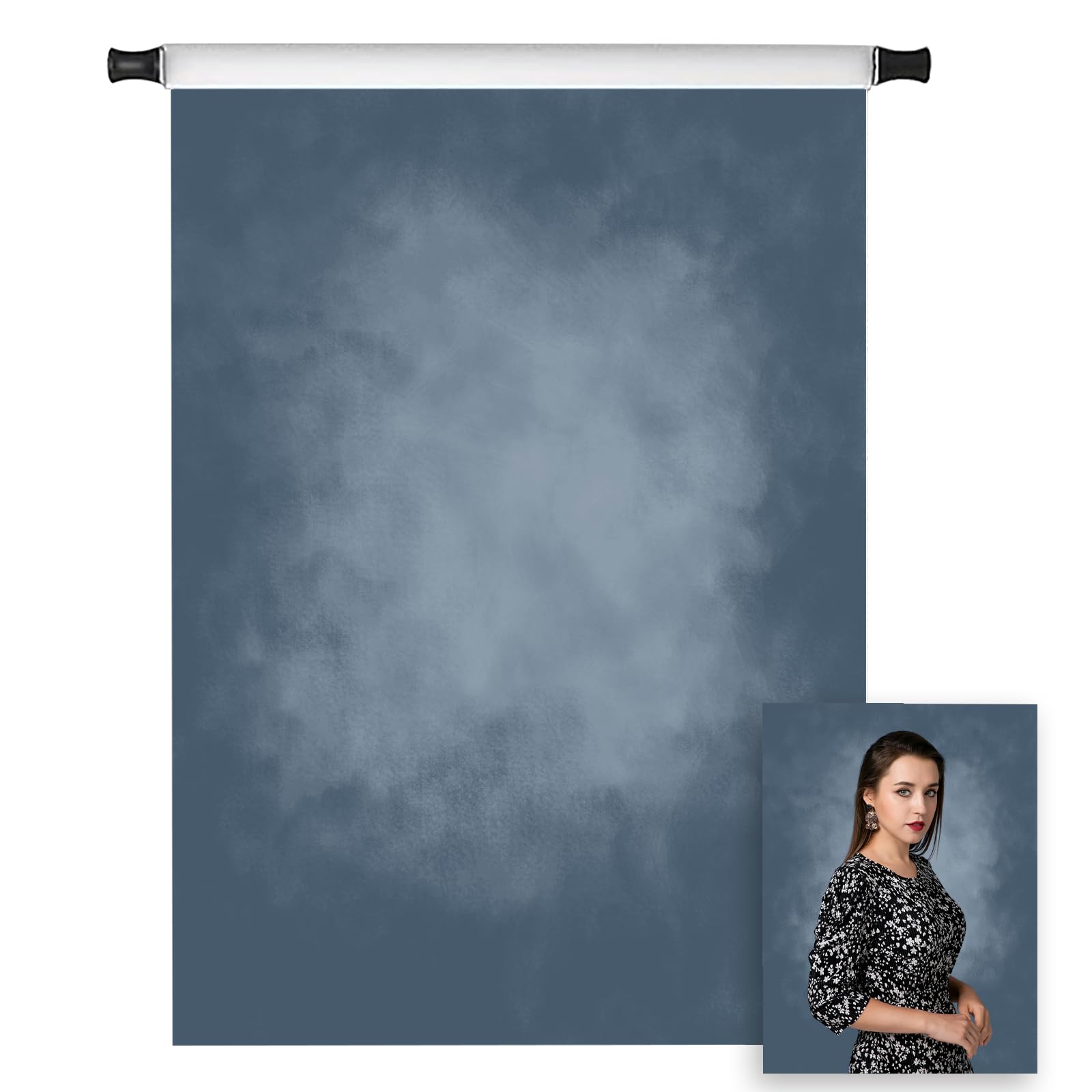 Kate Blue Photography Backdrops Abstract Photo Backdrop Poratrait Background For Photoshoot, 5X7Ft