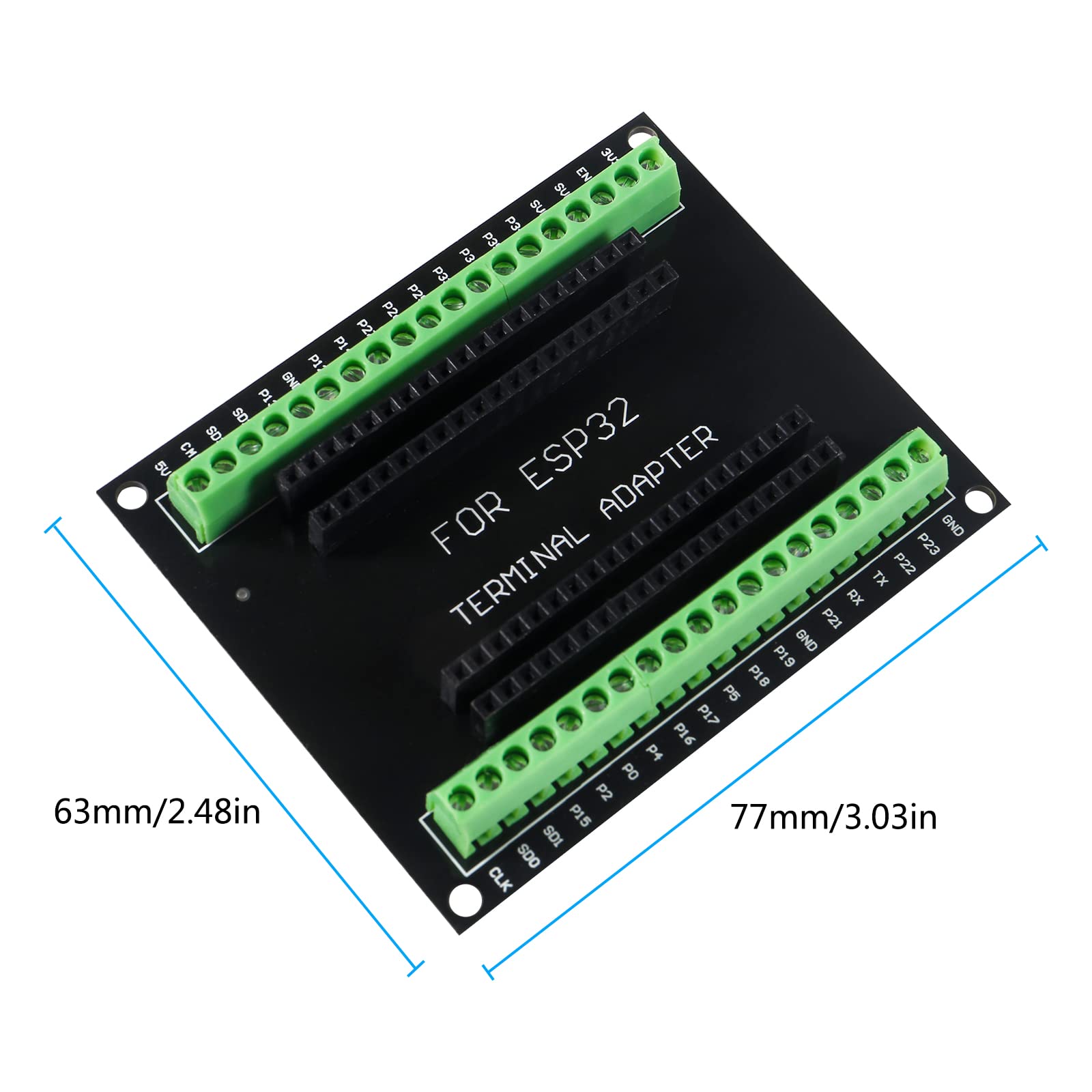 Alinan 2Pcs Esp32 Breakout Board Gpio 1 Into 2 Compatible With 38Pin Narrow Version Esp Wroom 32 Esp32 Microcontroller Developme
