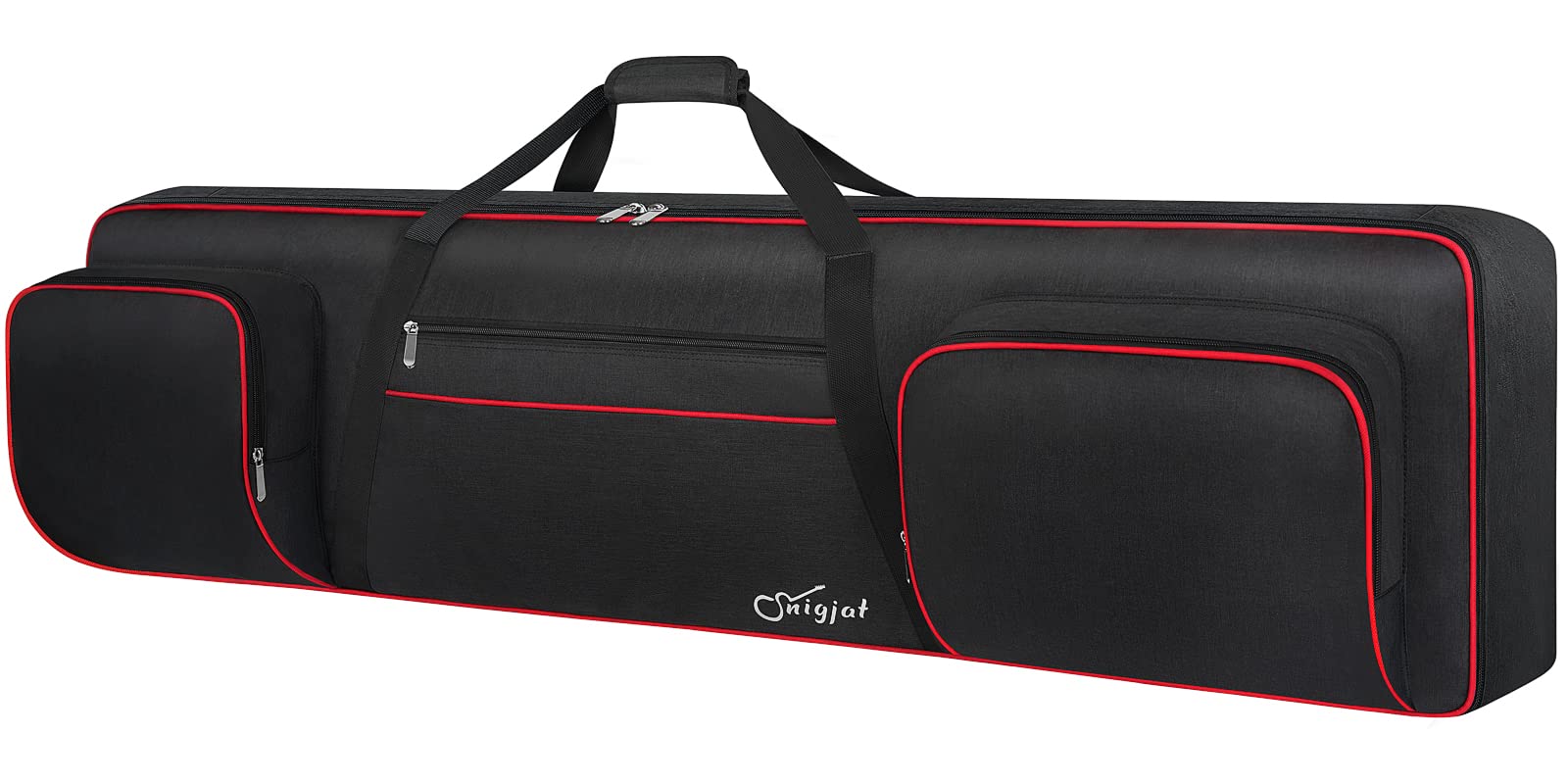 Snigjat 88 Key Keyboard Case Soft (Size: 53.5''X13.8''X6.8''), Padded Piano Case With Handle And Adjustable Shoulder Straps, Key