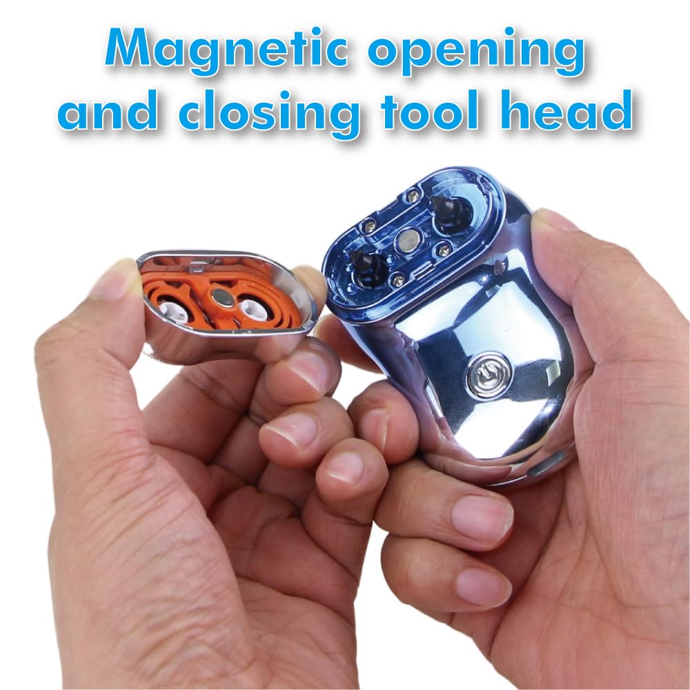 Maybuy Electric Shaver For Men,2 Head Travel Shaver (Blue)