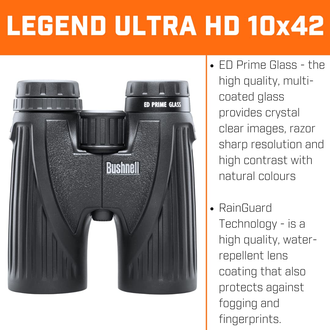 Bushnell Legend Ultra Hd 10X 42Mm Roof Prism Binocular