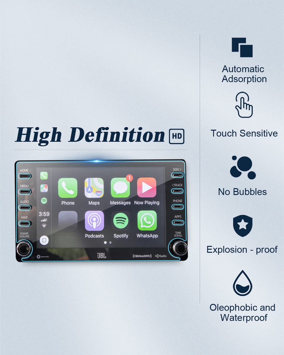 Bibibo For 2023 Toyota Tacoma Screen Protector For 2020 2021 2022 2023 Toyota Tacoma (Sr5 /Trail Special Edition/ Trd Sport /Trd Off Road/ Limited/ Trd Pro) 8 Inch Navigation Display, Tacoma 2023