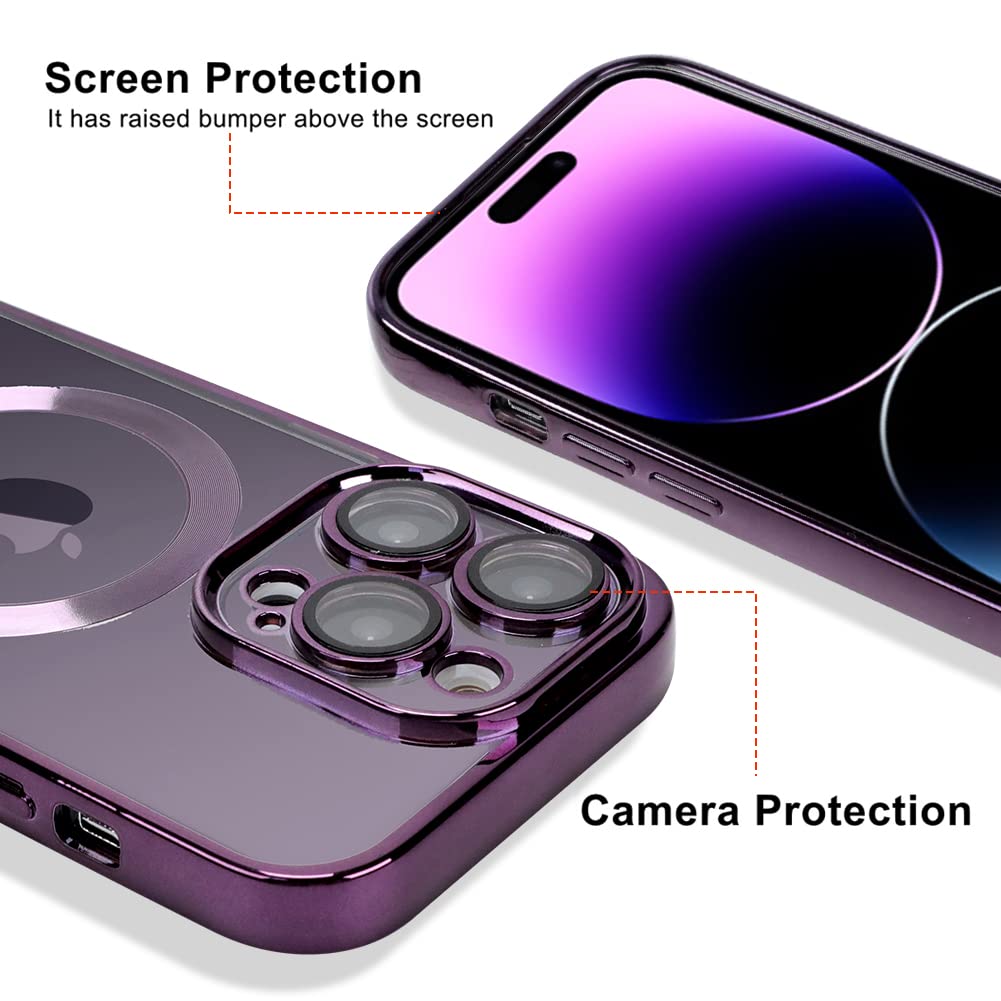 Ook Phone Case Made For Iphone 14 Pro Max (6.7 Inch) With Camera Lens Protector (Compatible With Magsafe) Anti Scratch Shockproo