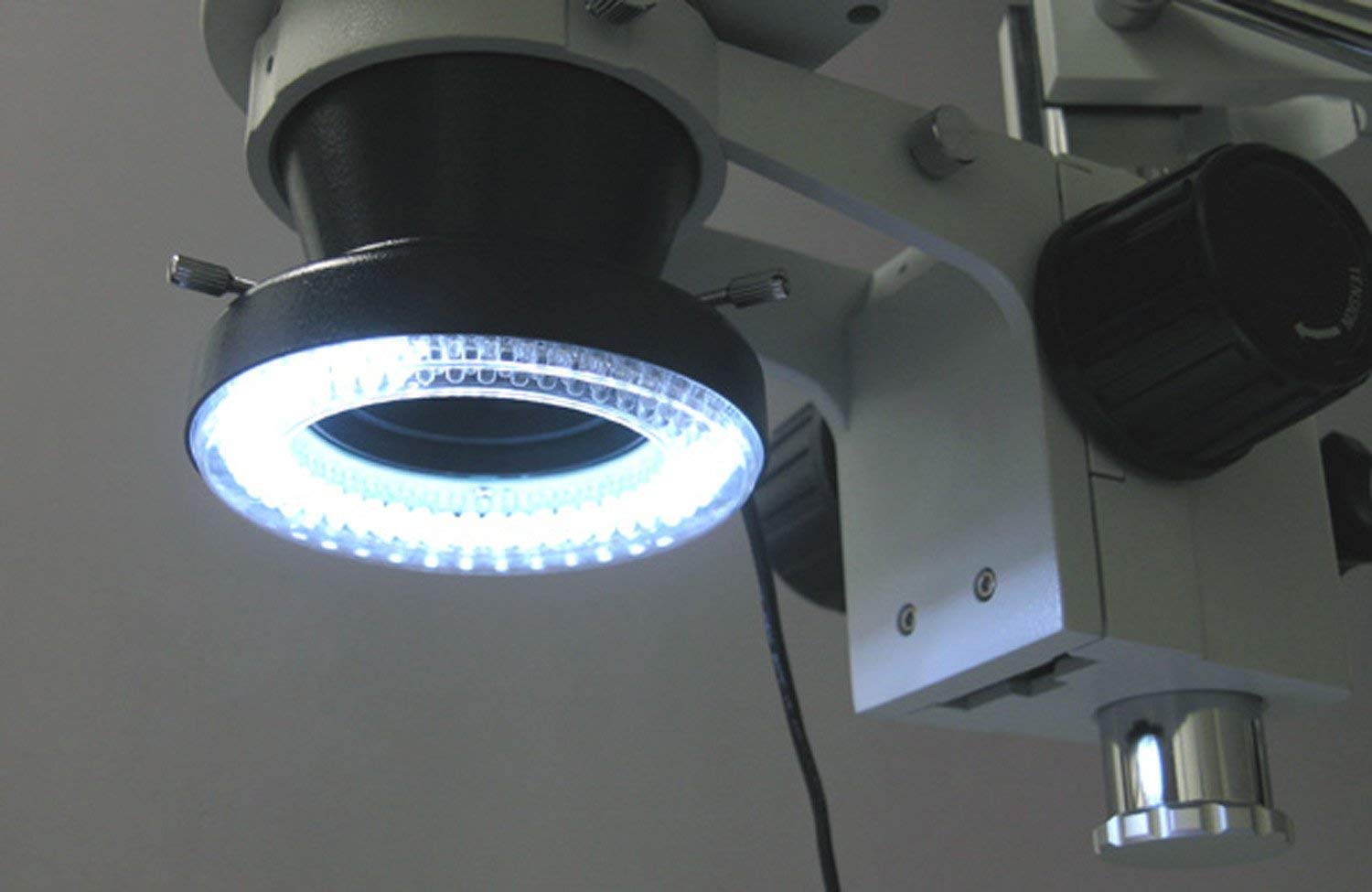 Amscope Led-144A 144-Led Lighting-Direction-Adjustable Microscope Ring Light With Adapter For Stereo Microscopes