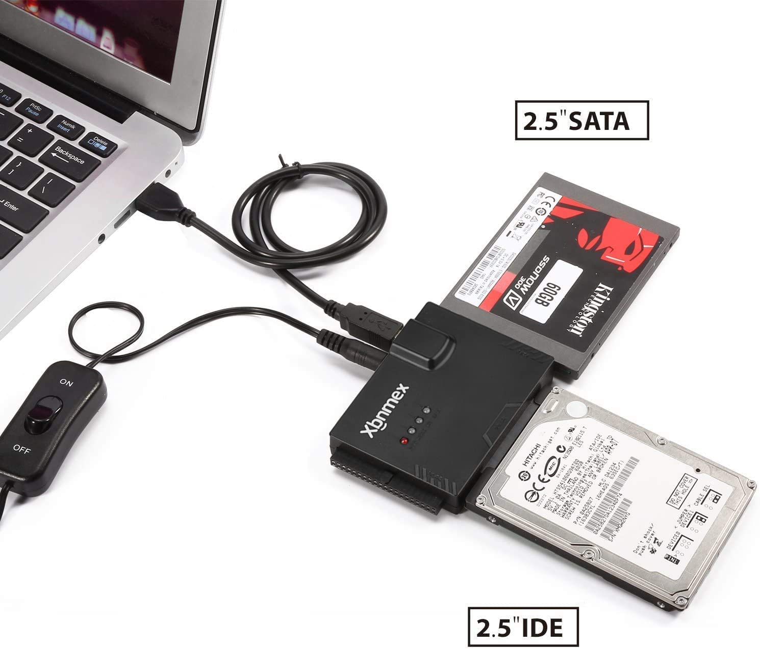 Xbnmex Ide Sata To Usb 3.0 Cable Hard Drive Reader Ide Sata Pata Usb 3.0 For Hard Drive Disk Hdd 2.5'' 3.5'' With 12V 2A Externa