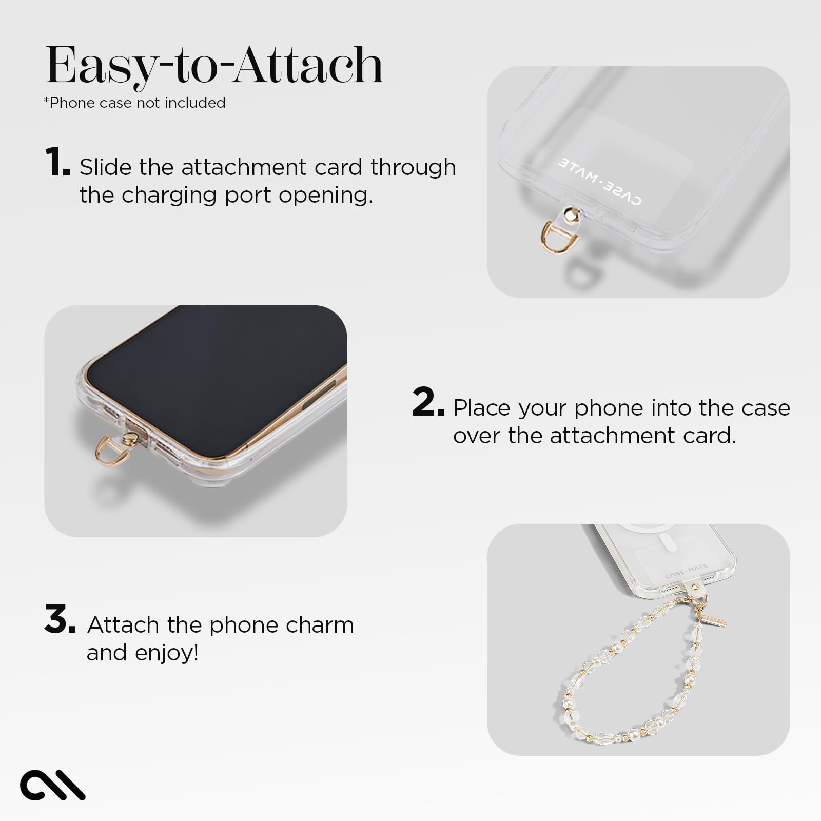 Case Mate Beaded Phone Charm | Detachable Anti Theft Phone Strap | Hands Free Iphone Wrist Strap For Women | Phone Chain Wristle