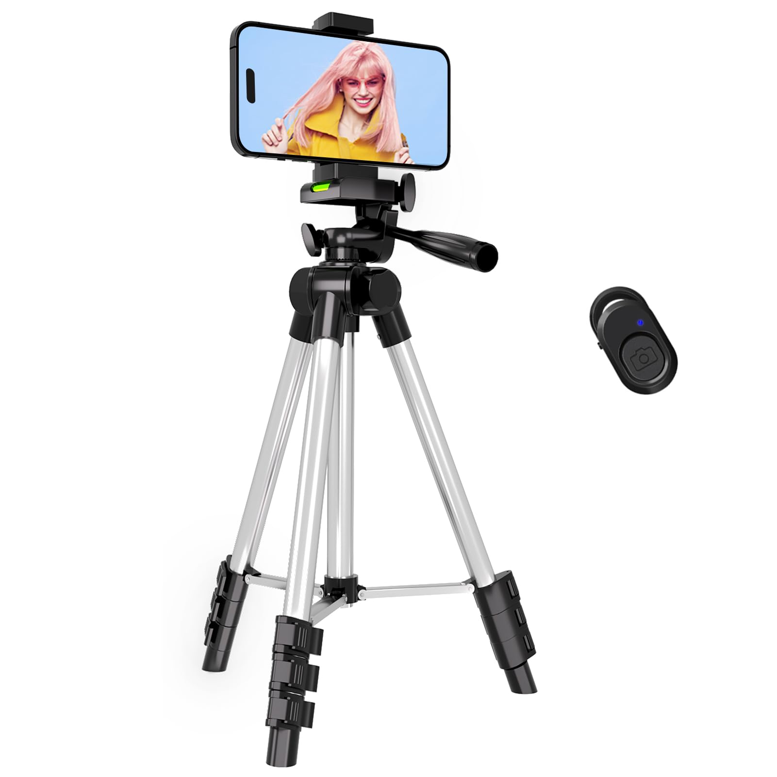 Phone Tripod, Lusweimi 66Inch Iphone Tripod Stand For Ipad Pro 12.9inch/Phone/4.713inch Tablet/Webcam, Lightweight Camera Tripod Wit
