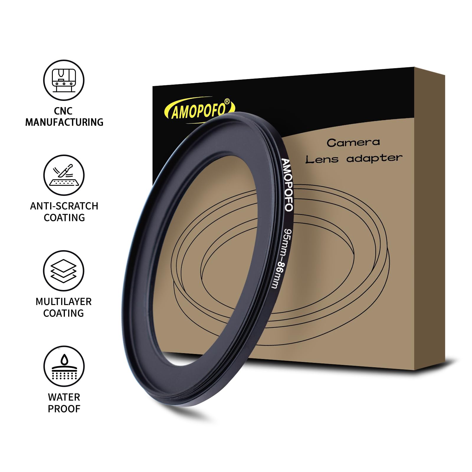 95Mm Lens To 86Mm Camera Filter Ring,95Mm To 86Mm Step Down Ring Filter Adapter For 86Mm Uv,Nd,Cpl,Metal Step Down Ring