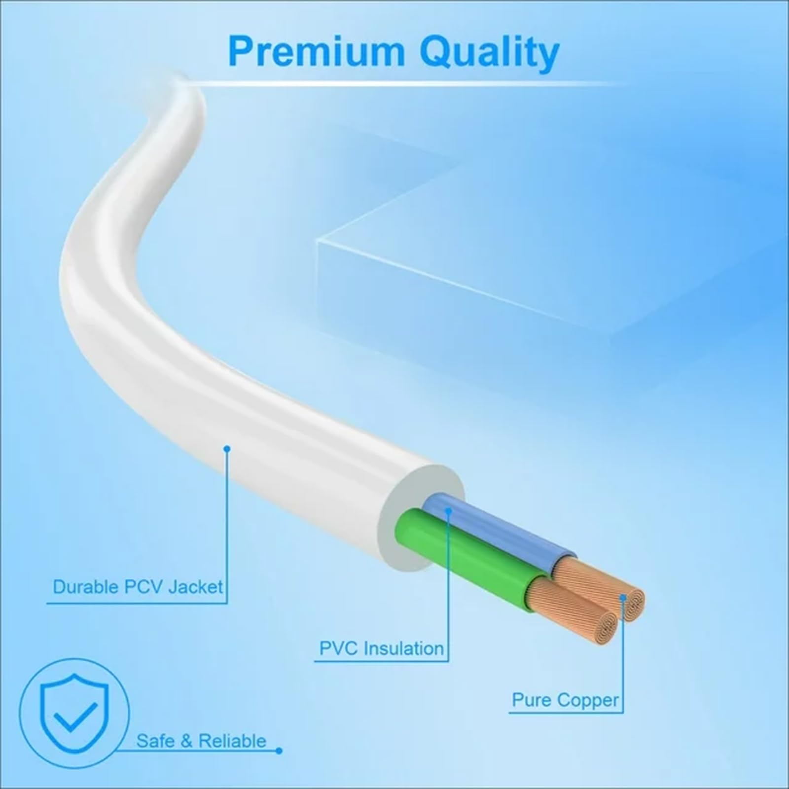 Fertile Rain Magnetic Rose Charger USB Cable, 2.7ft Replacement Cord, 12MM Nylon, Designed for Rose Only