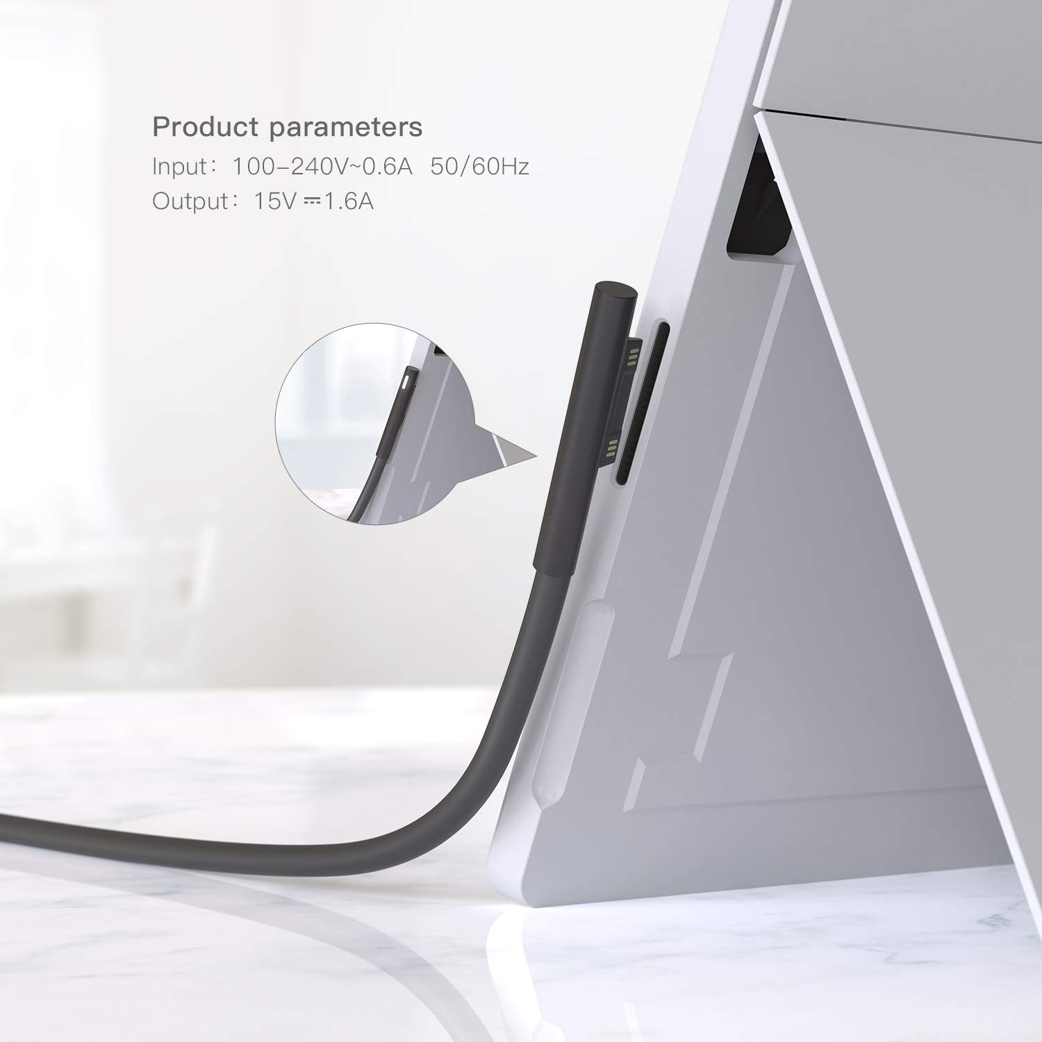 Surface Go Charger, Ayneff 24W 15V 1.6A Surface Charger Wall Power Supply Compatible With Microsoft Surface Go 1/2/3 Surface Pro