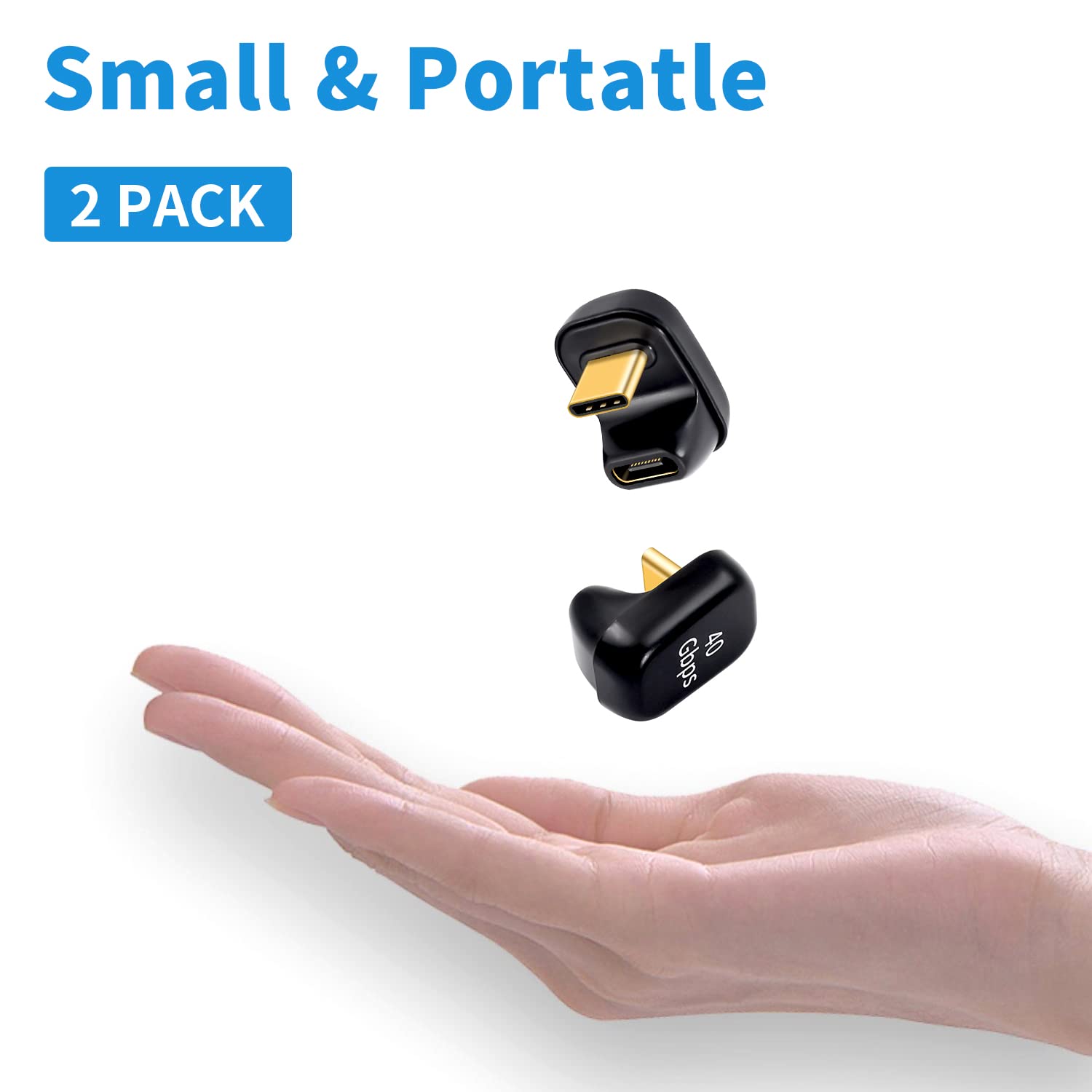 Duttek 180 Degree Usb C Adapter 40Gbps, 100W, 8K@60Hz, Usb C Female To Male Extender Adapter Compatible With Rog Ally, Steam Dec