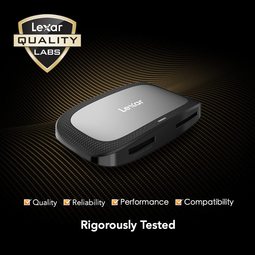 Lexar Professional Cfexpress Type A / Sd Usb 3.2 Gen 2 Reader, Designed For Cfexpress Type A And Sd Uhs-Ii Cards, High-Speed Usb